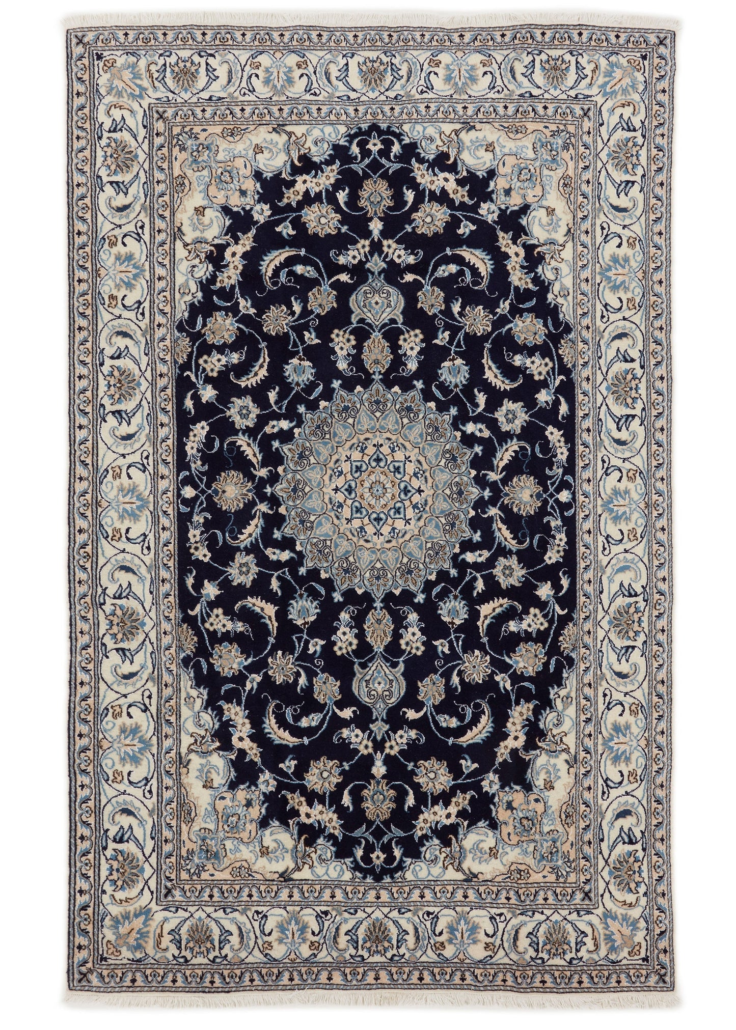 Hand-knotted Oriental Carpet | Unique Nain Kashmar 57730 (in stock)