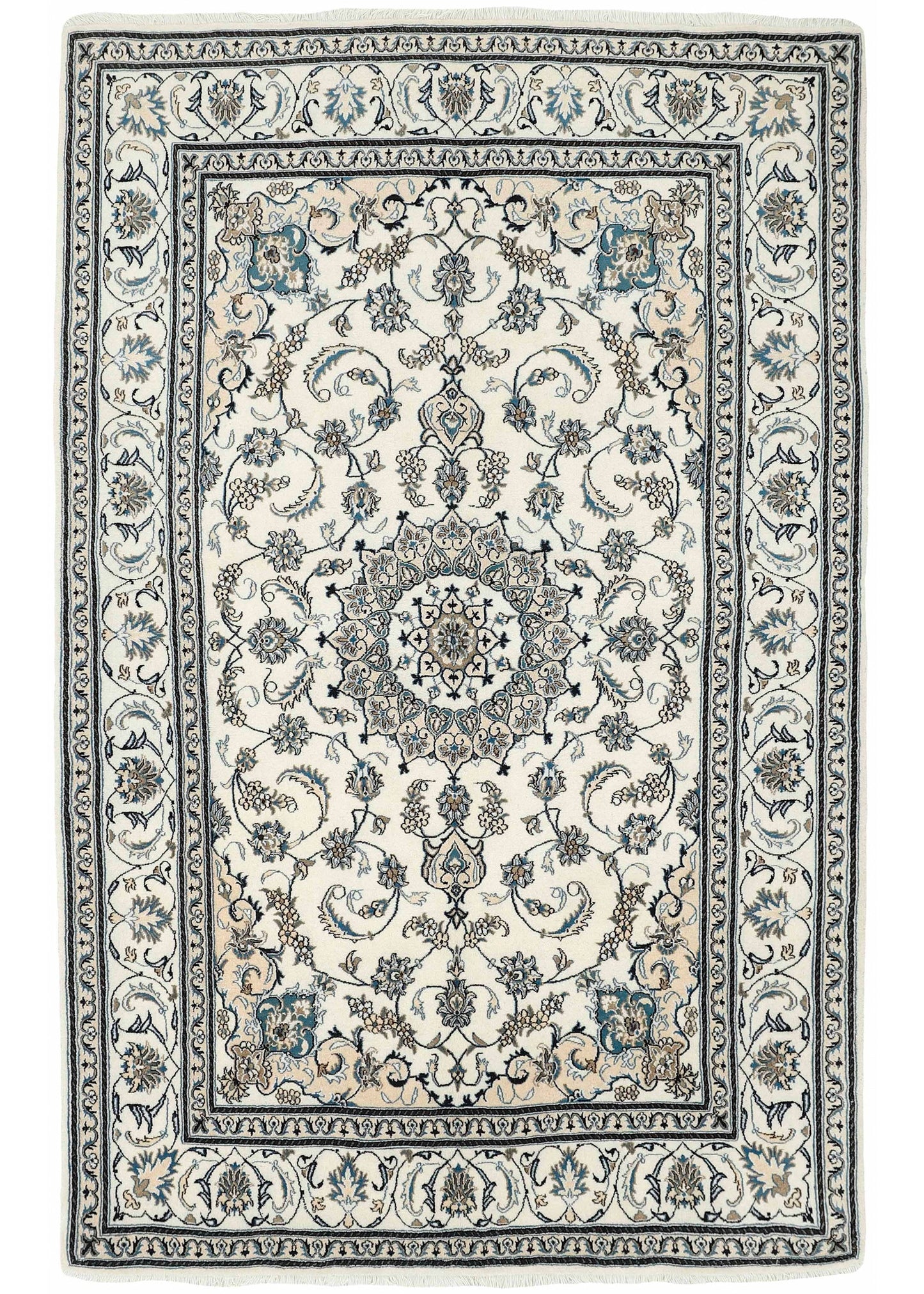 Hand-knotted Oriental Carpet | Unique Nain Kashmar 67580 (in stock)