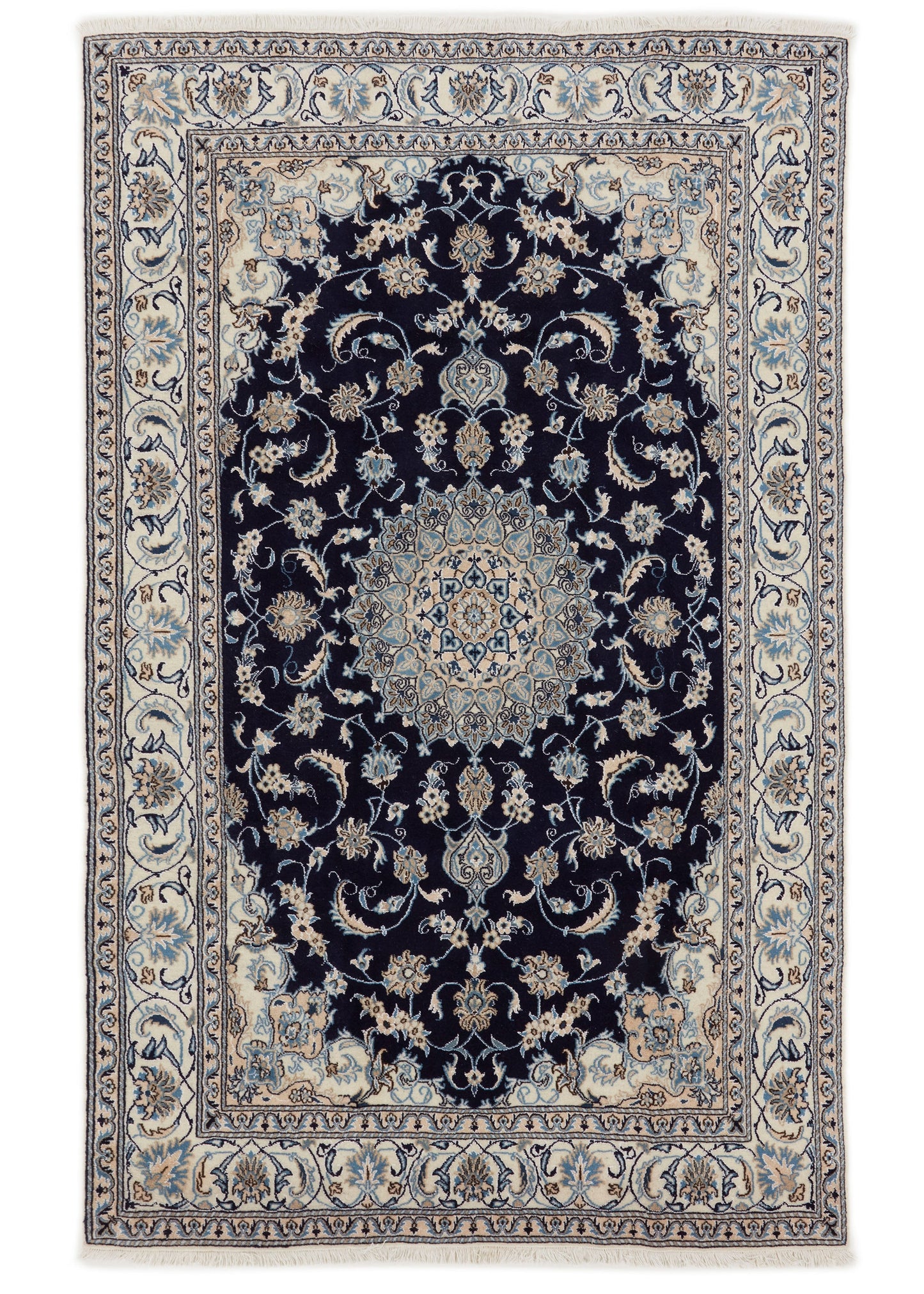 Hand-knotted Oriental Carpet | Unique Nain Kashmar 57730 (in stock)