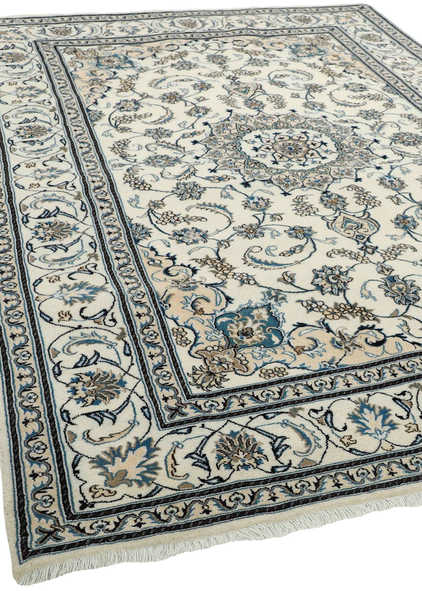 Hand-knotted Oriental Carpet | Unique Nain Kashmar 67580 (in stock)