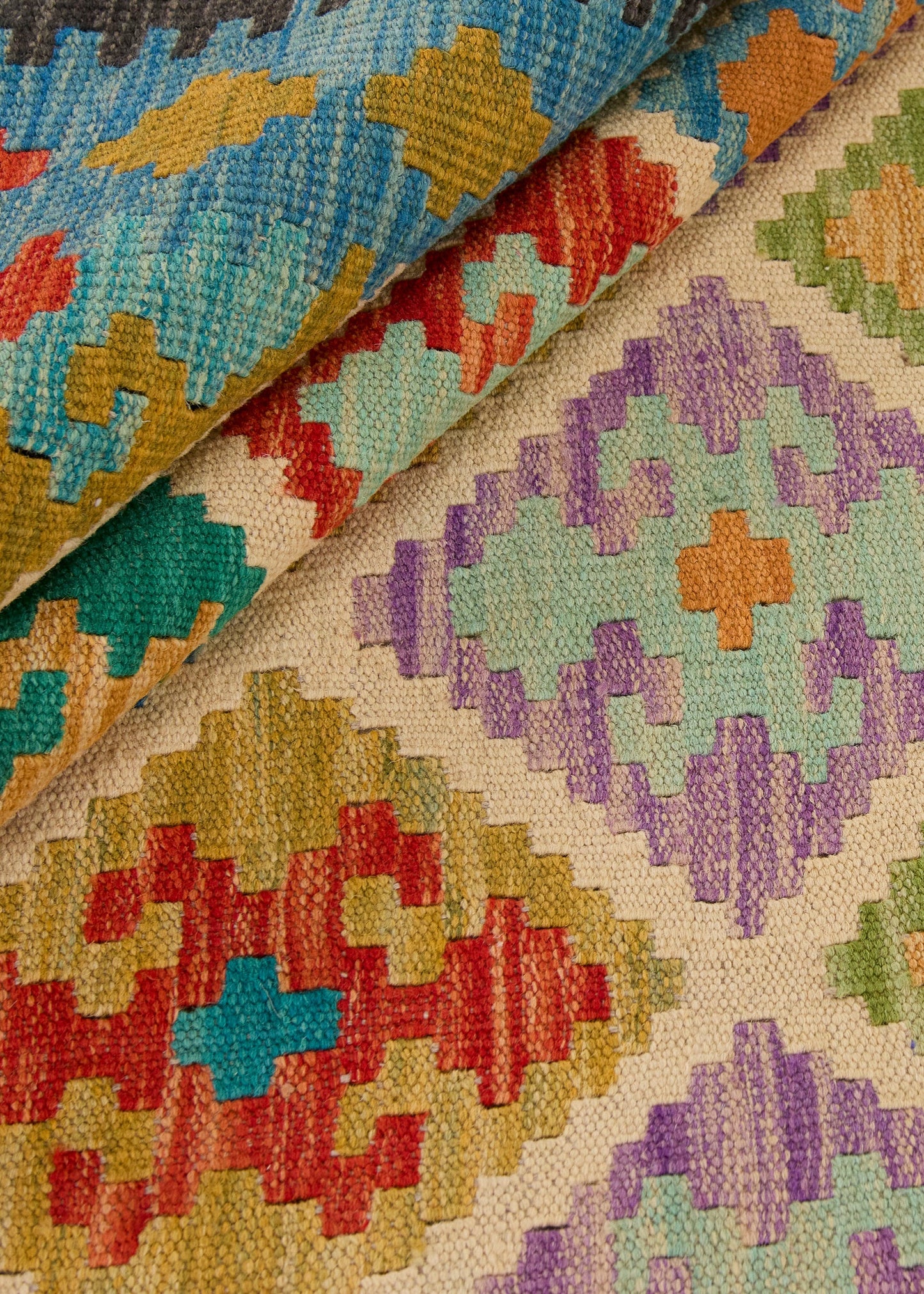 Handwoven Oriental Carpet | Unique Afghan Kelim 83464 (in stock)