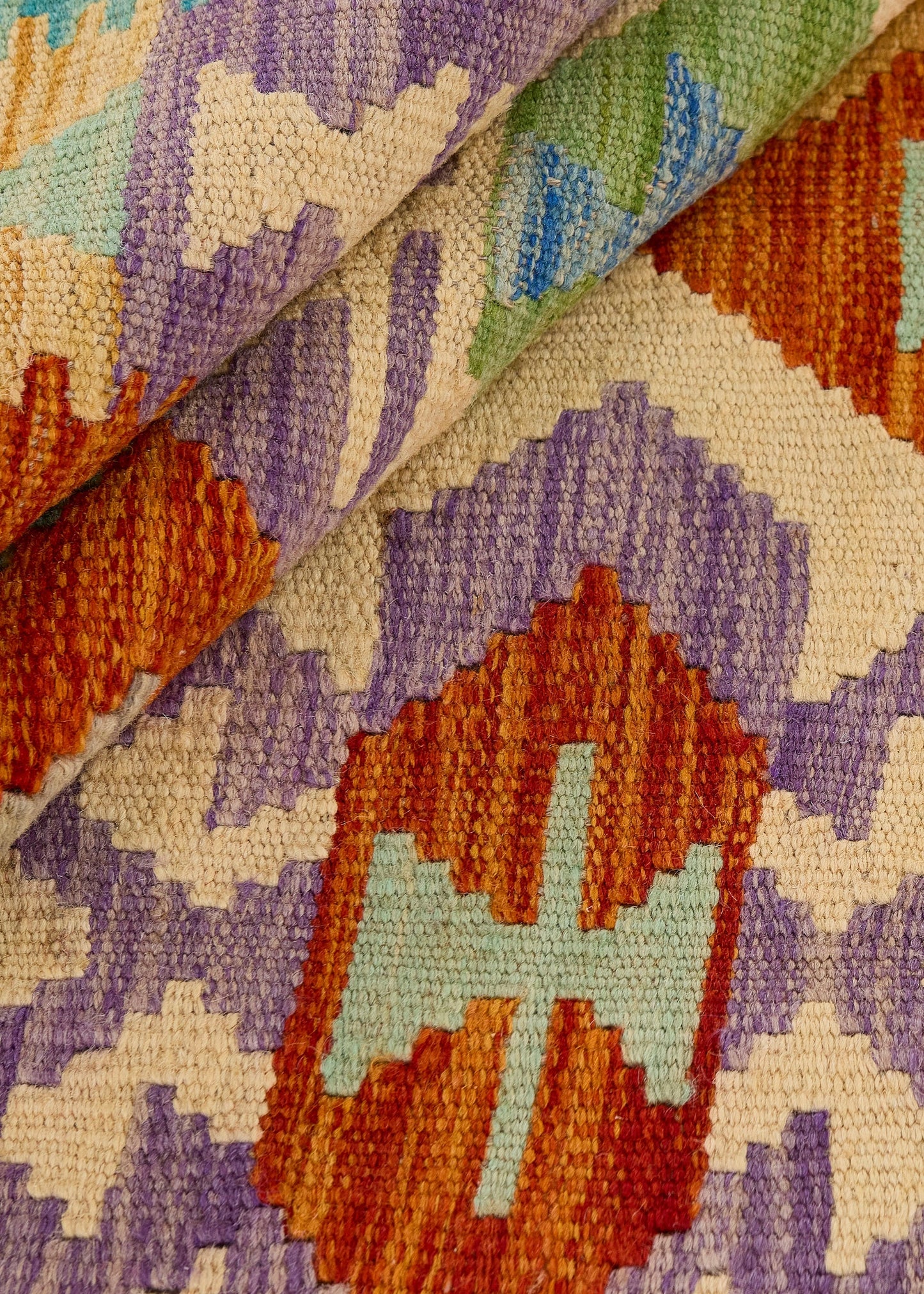 Handwoven Oriental Carpet | Unique Afghan Kelim 14053 (in stock)