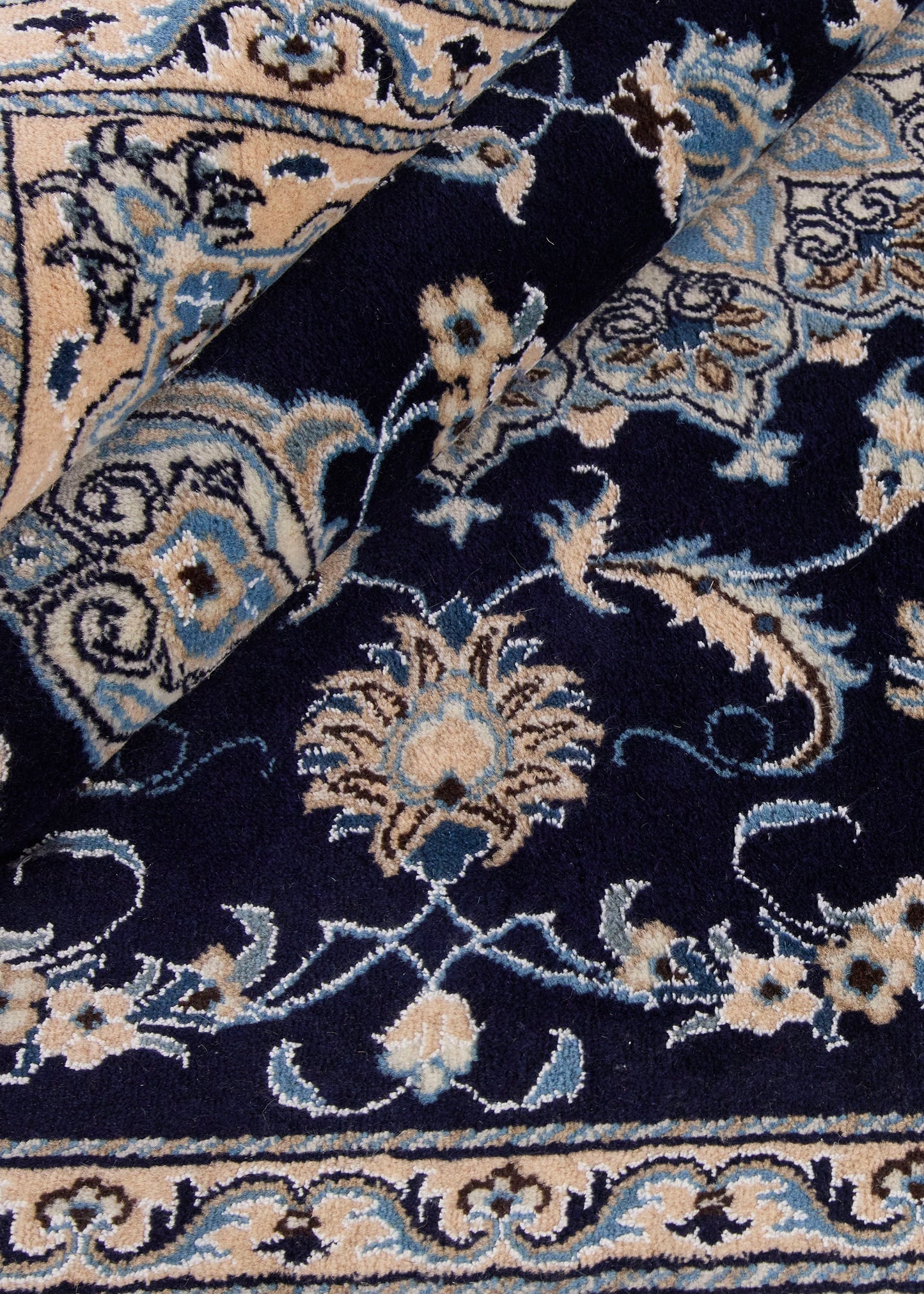 Hand-knotted Oriental Carpet | Unique Nain Kashmar 57730 (in stock)