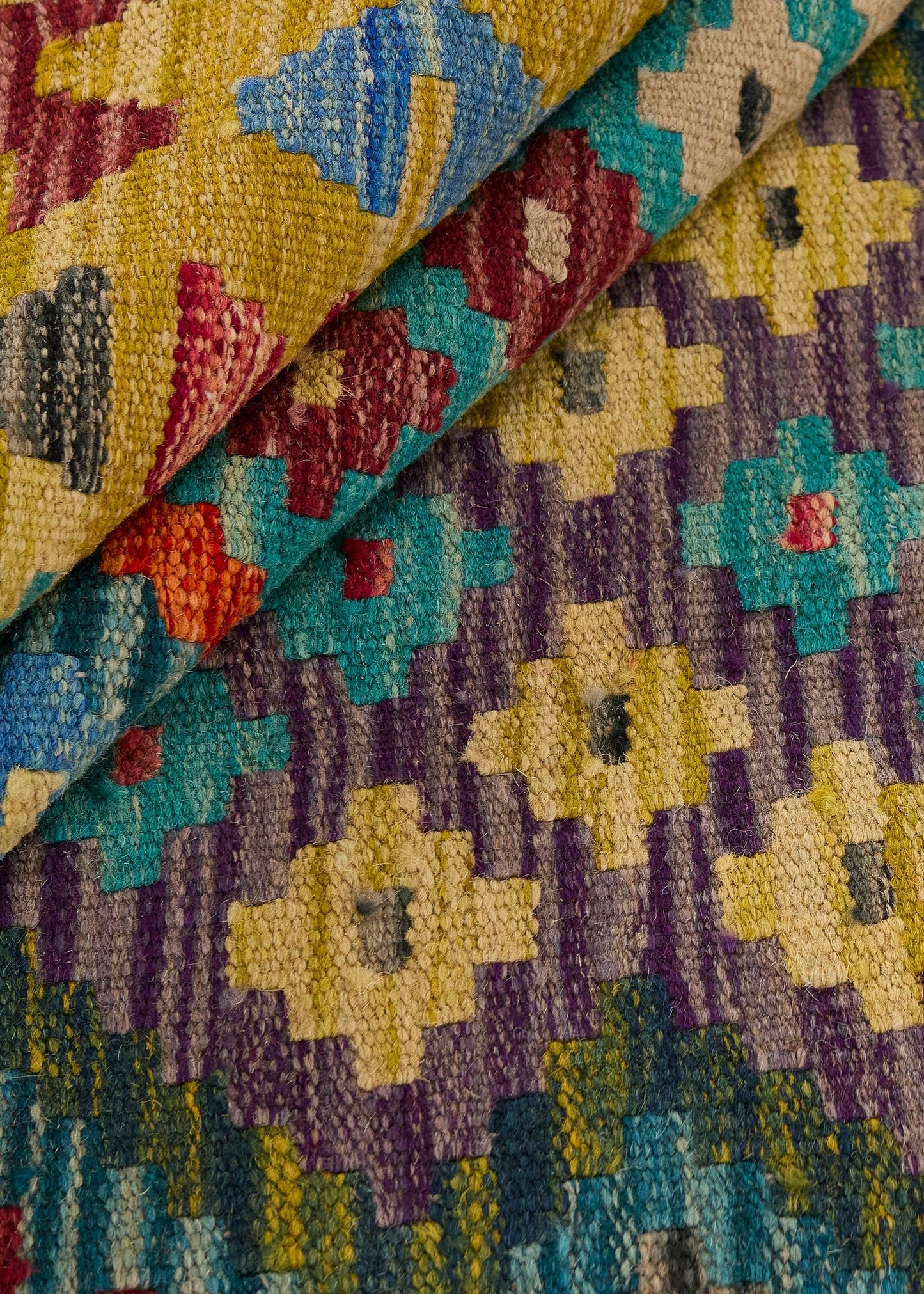 Handwoven Oriental Carpet | Unique Afghan Kelim 13912 (in stock)