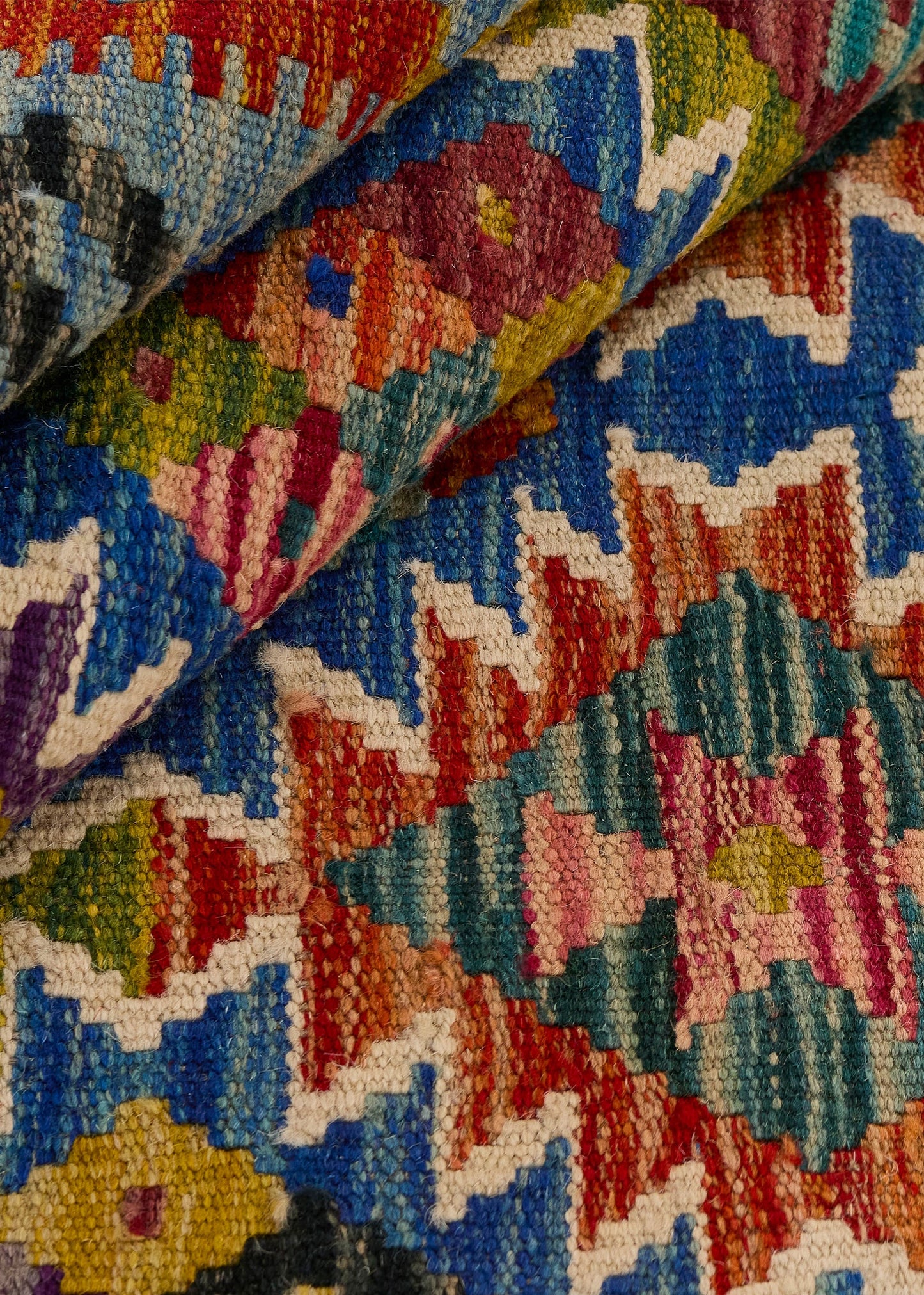 Handwoven Oriental Carpet | Unique Afghan Kelim 13908 (in stock)