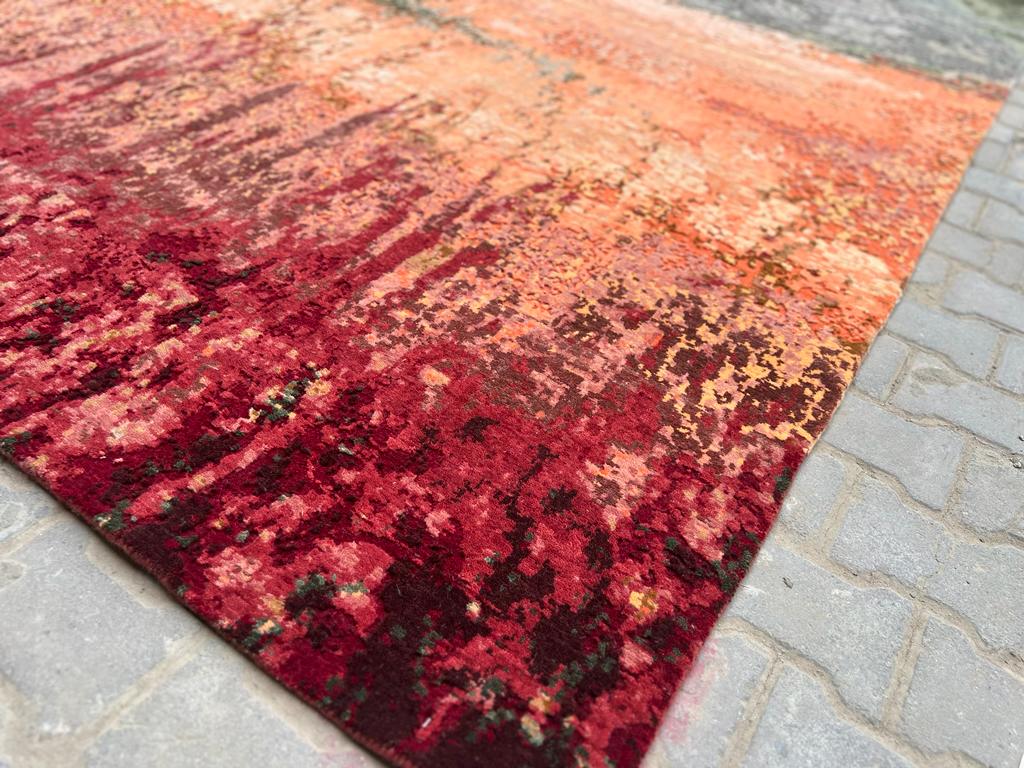 MOMO Rugs Autumn Rug – Handmade Wool & Bamboo Design by Ifrah