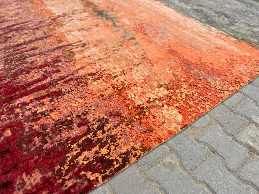MOMO Rugs Autumn Rug – Handmade Wool & Bamboo Design by Ifrah