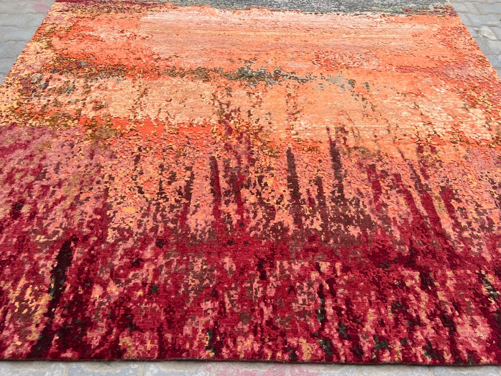 MOMO Rugs Autumn Rug – Handmade Wool & Bamboo Design by Ifrah