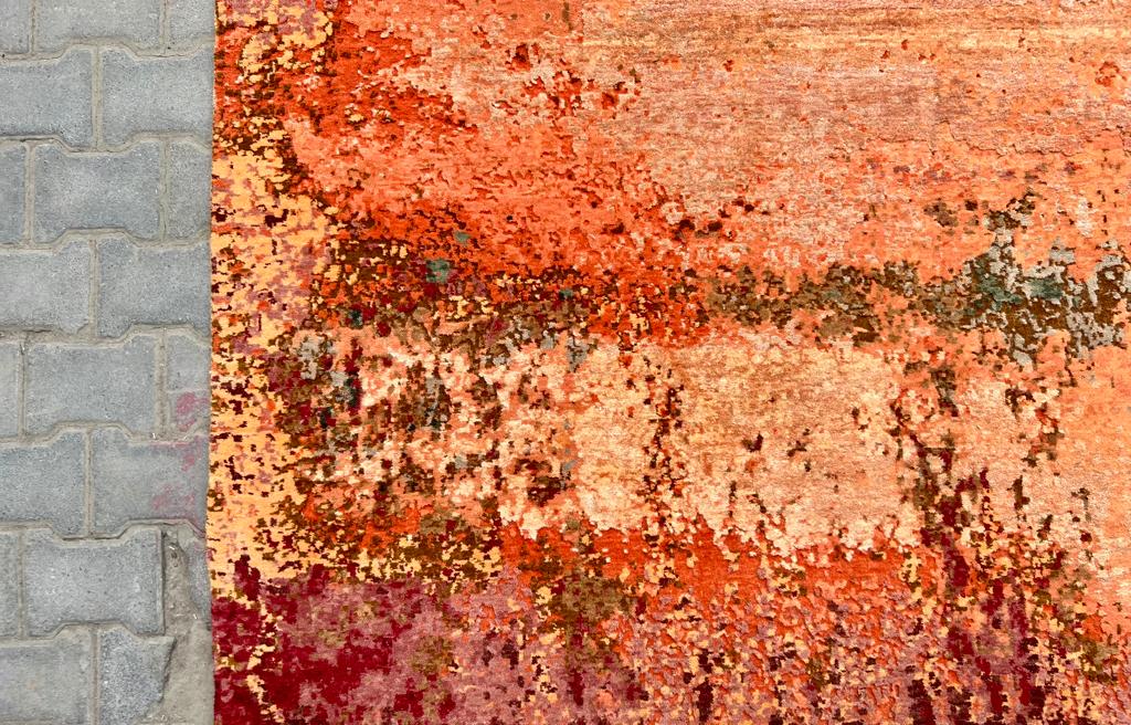 MOMO Rugs Autumn Rug – Handmade Wool & Bamboo Design by Ifrah