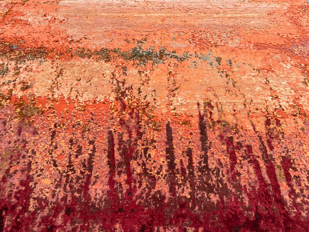 MOMO Rugs Autumn Rug – Handmade Wool & Bamboo Design by Ifrah