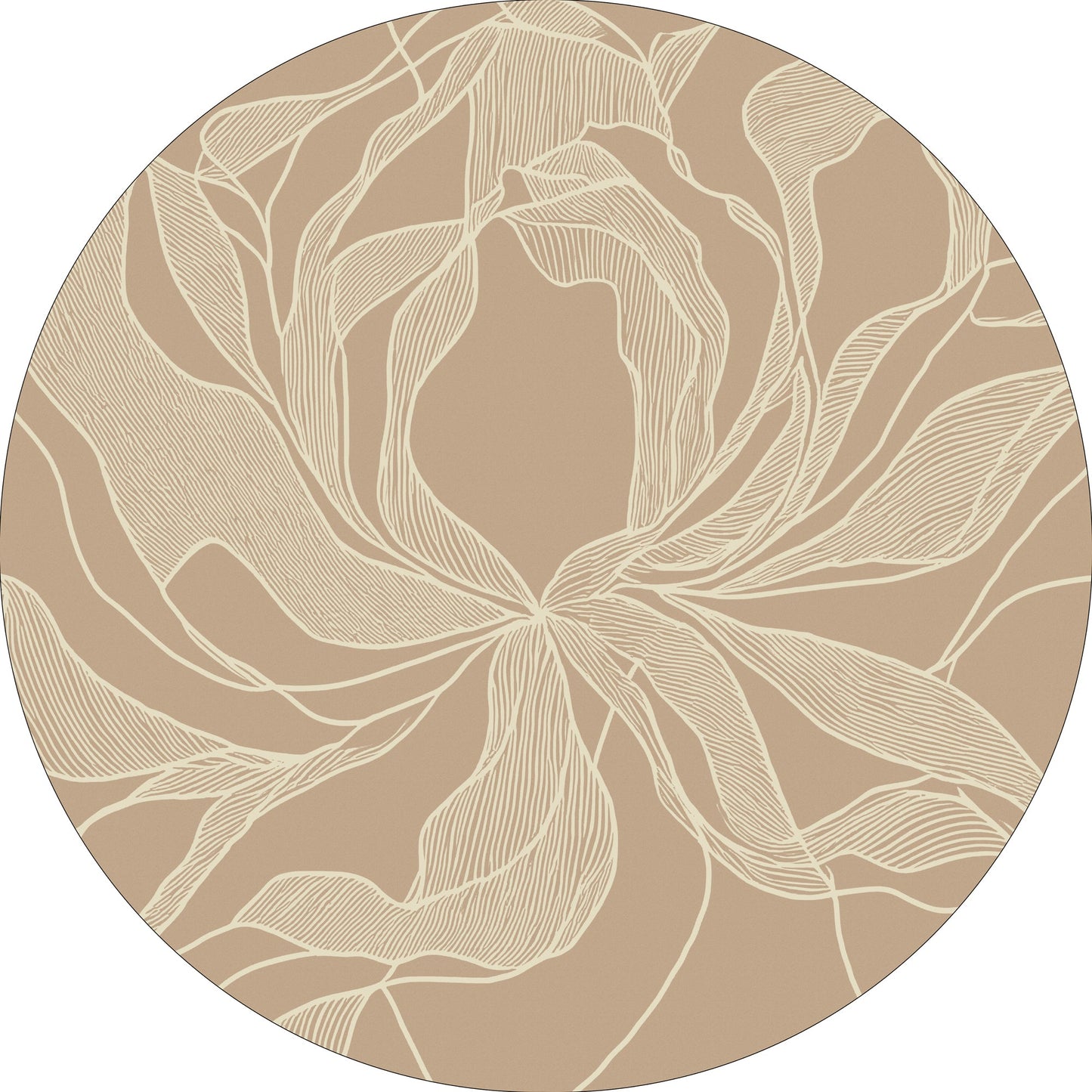 Rug MOMO rugs x NOŪRA studios - Bloom Nude rose Rond