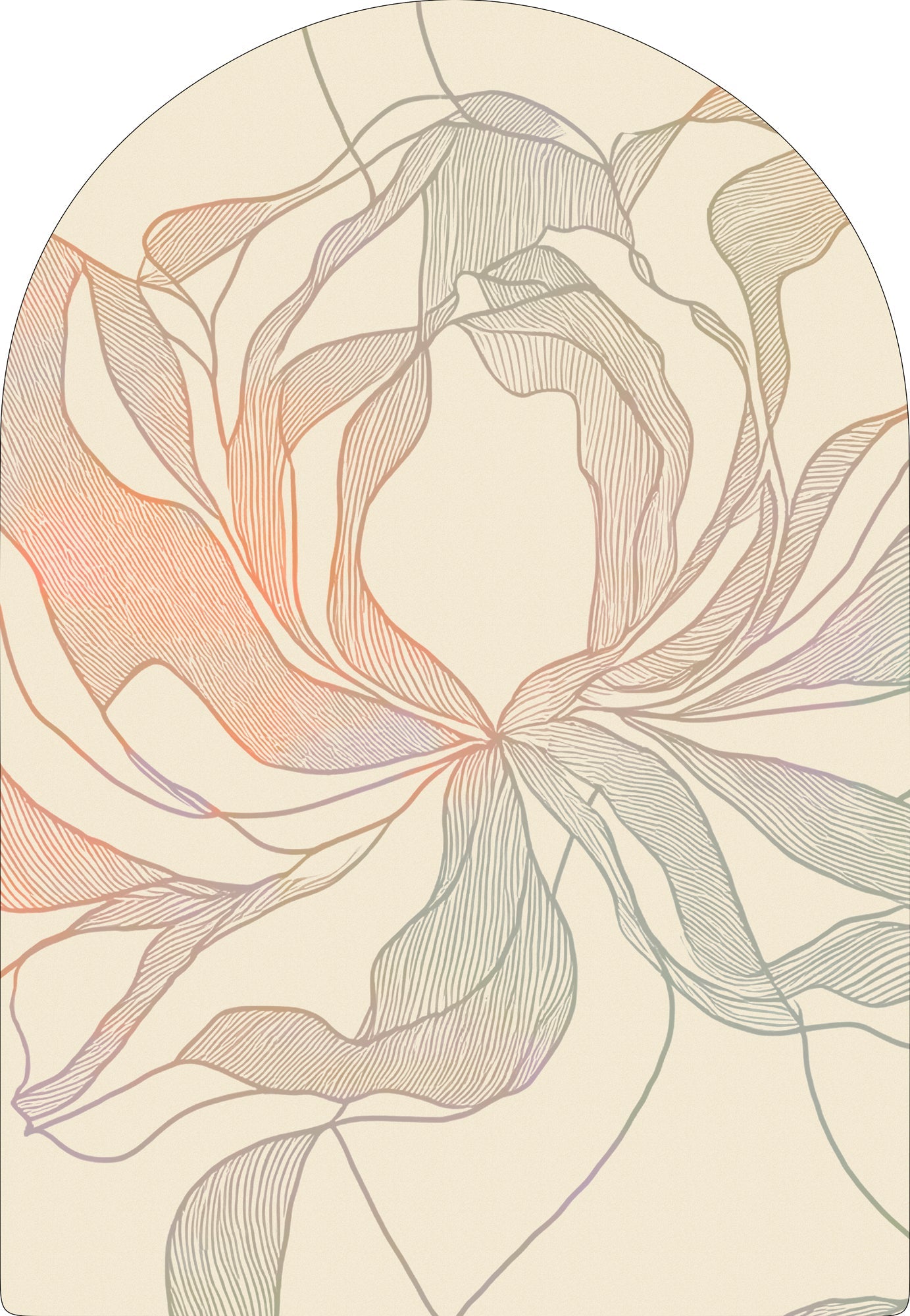 Rug MOMO rugs x NOŪRA studios - Bloom Beige/ multicolour Arch