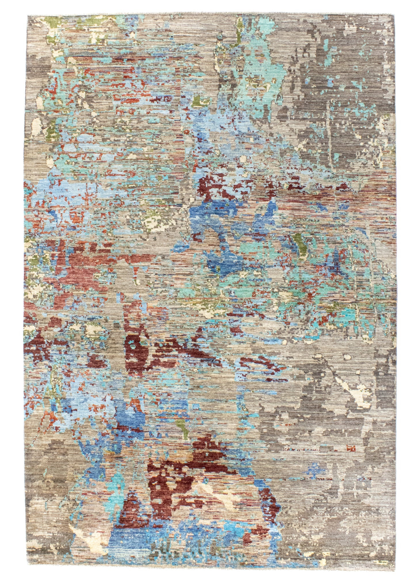 Unique Ziegler Art Deco Rug 12350 | Hand-knotted from Afghanistan (in stock)