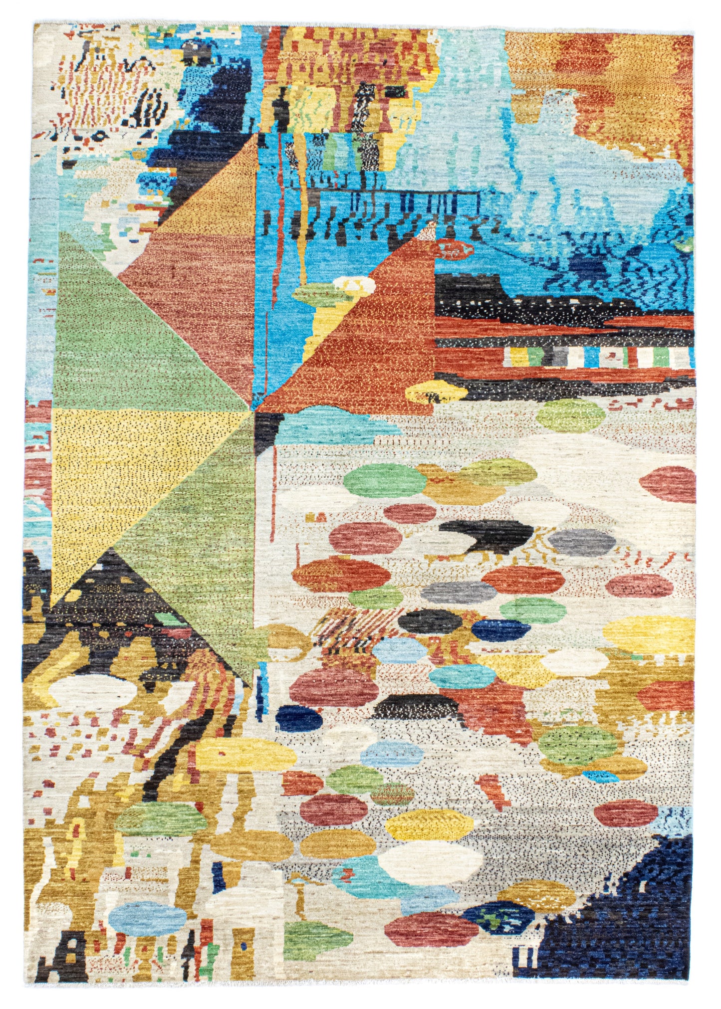 Unique Ziegler Art Deco Rug 10811 | Hand-knotted from Afghanistan (in stock)