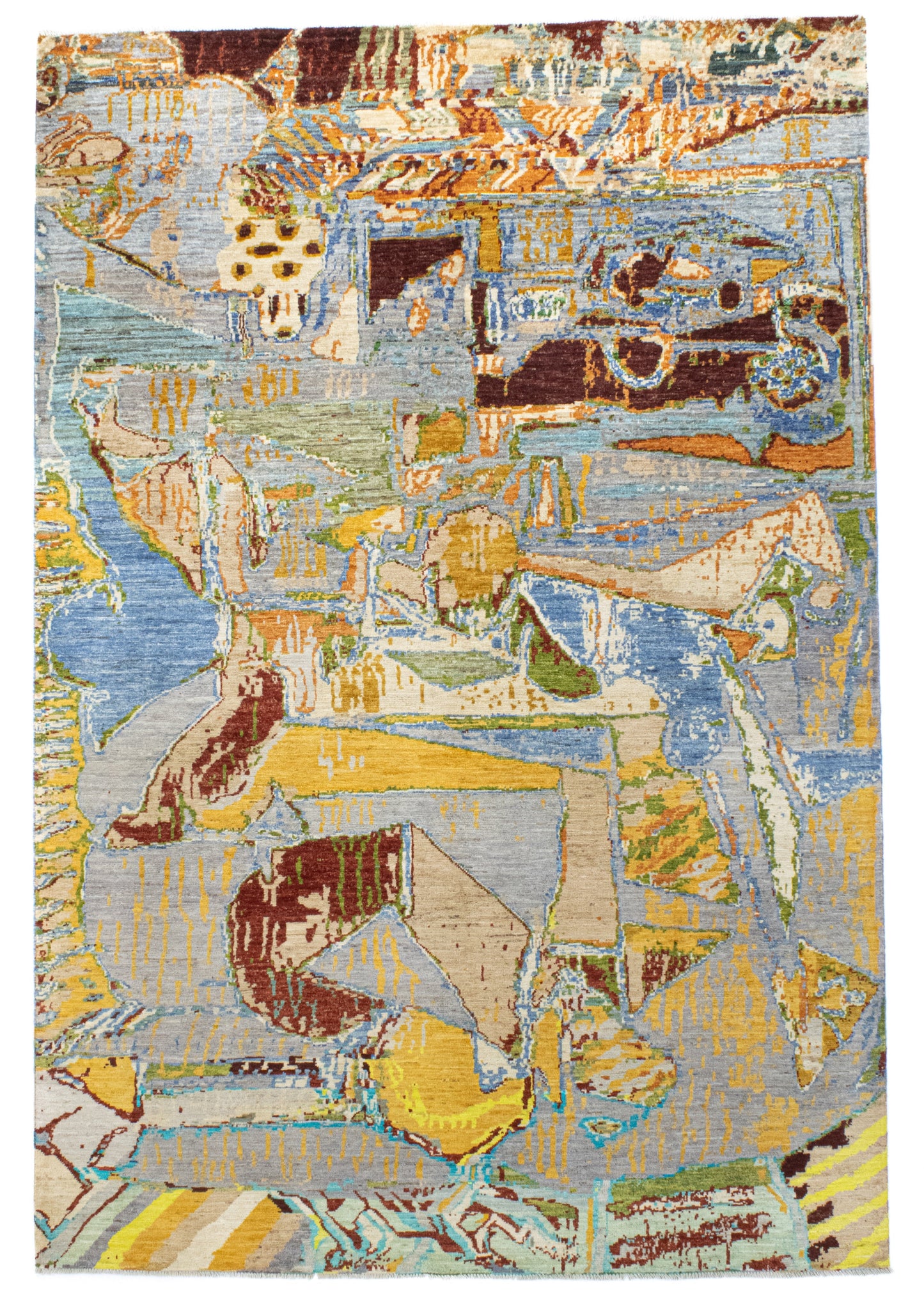 Unique Ziegler Art Deco Rug 18070 | Hand-knotted from Afghanistan (in stock)