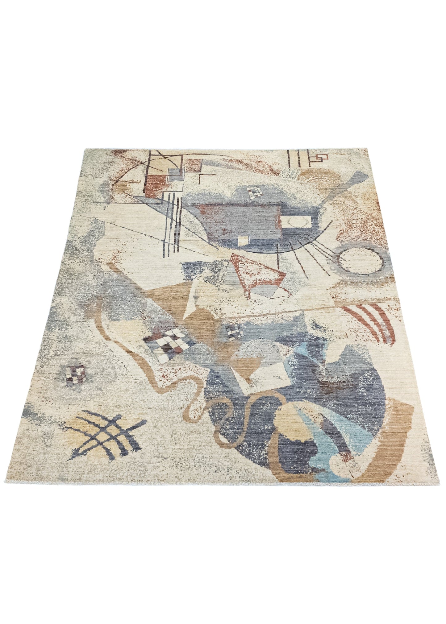 Unique Ziegler Art Deco Rug 18445 | Hand-knotted from Afghanistan (in stock)