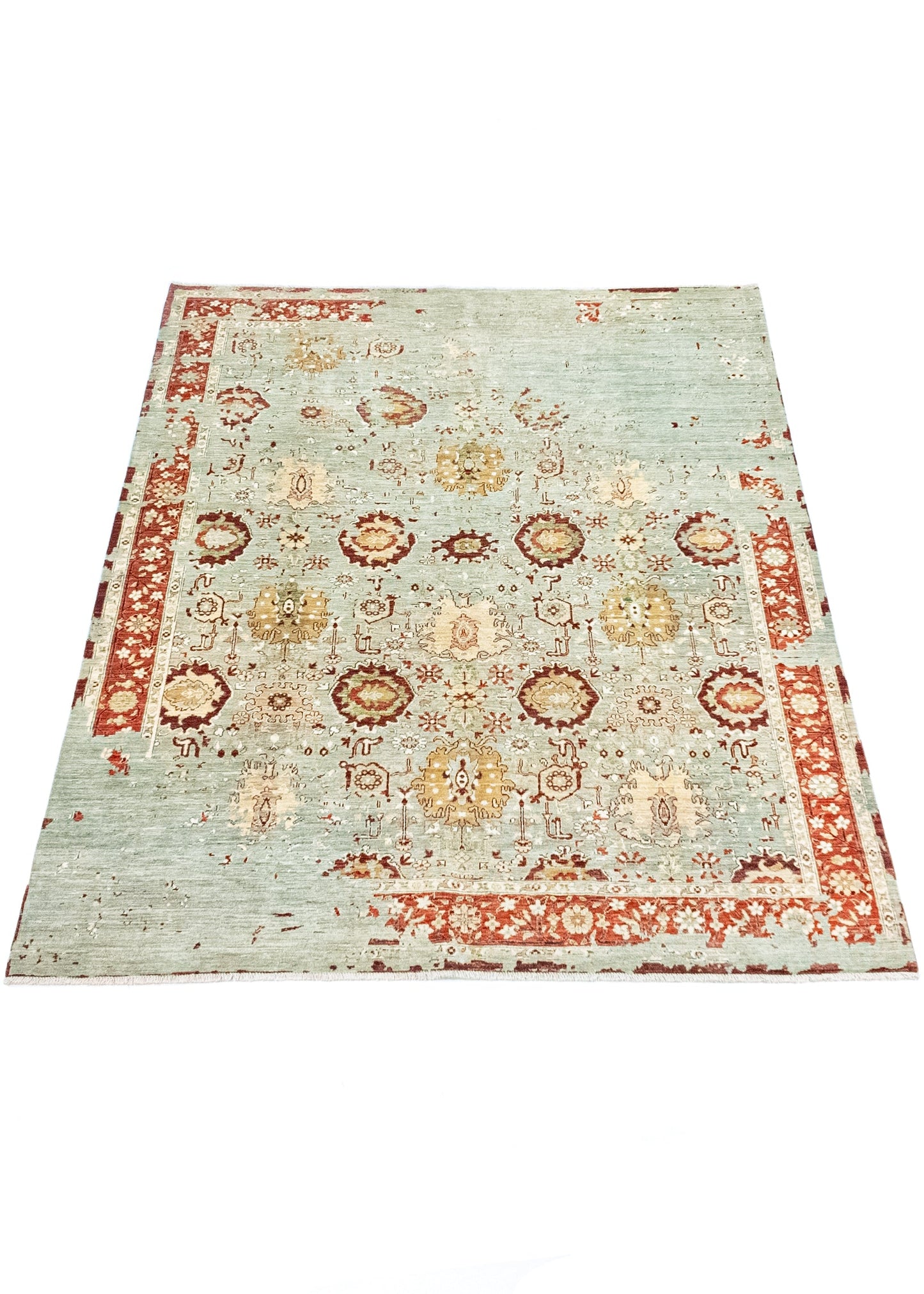 Unique Ziegler Art Deco Rug 8809 | Hand-knotted from Afghanistan (in stock)