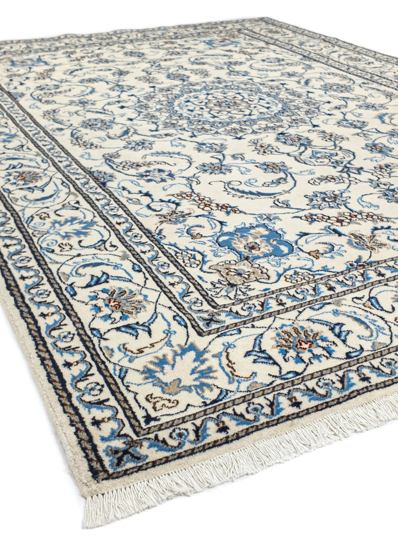 Hand-knotted Oriental Carpet | Unique Nain Kashmar 86439 (in stock)