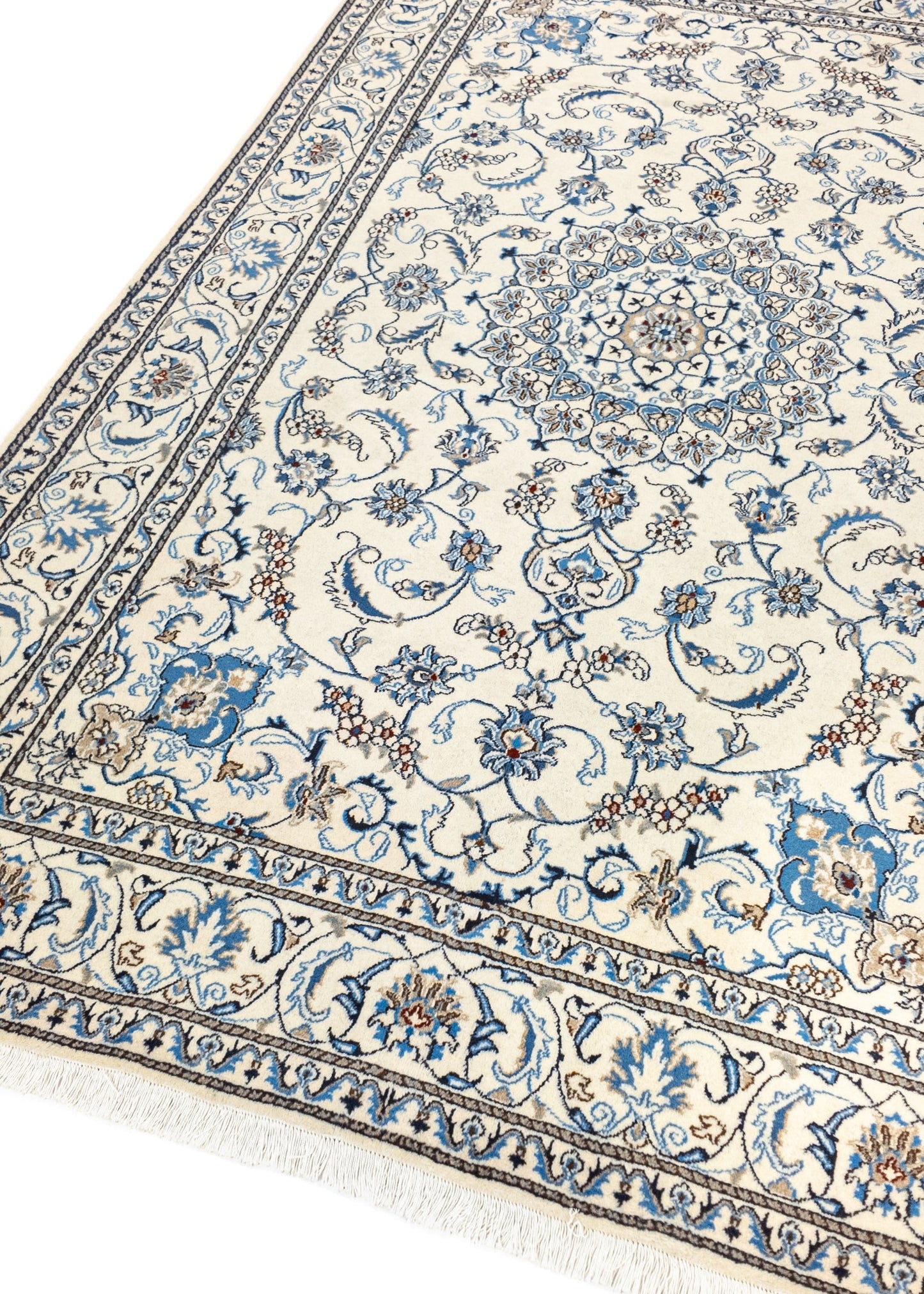 Hand-knotted Oriental Carpet | Unique Nain Kashmar 86439 (in stock)