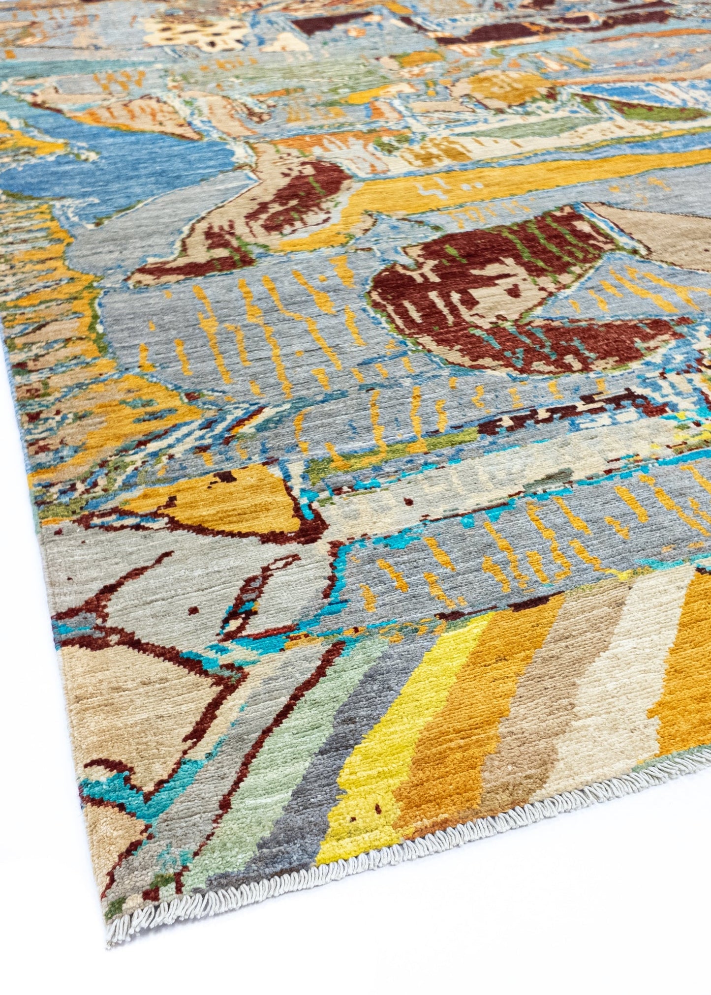 Unique Ziegler Art Deco Rug 18070 | Hand-knotted from Afghanistan (in stock)