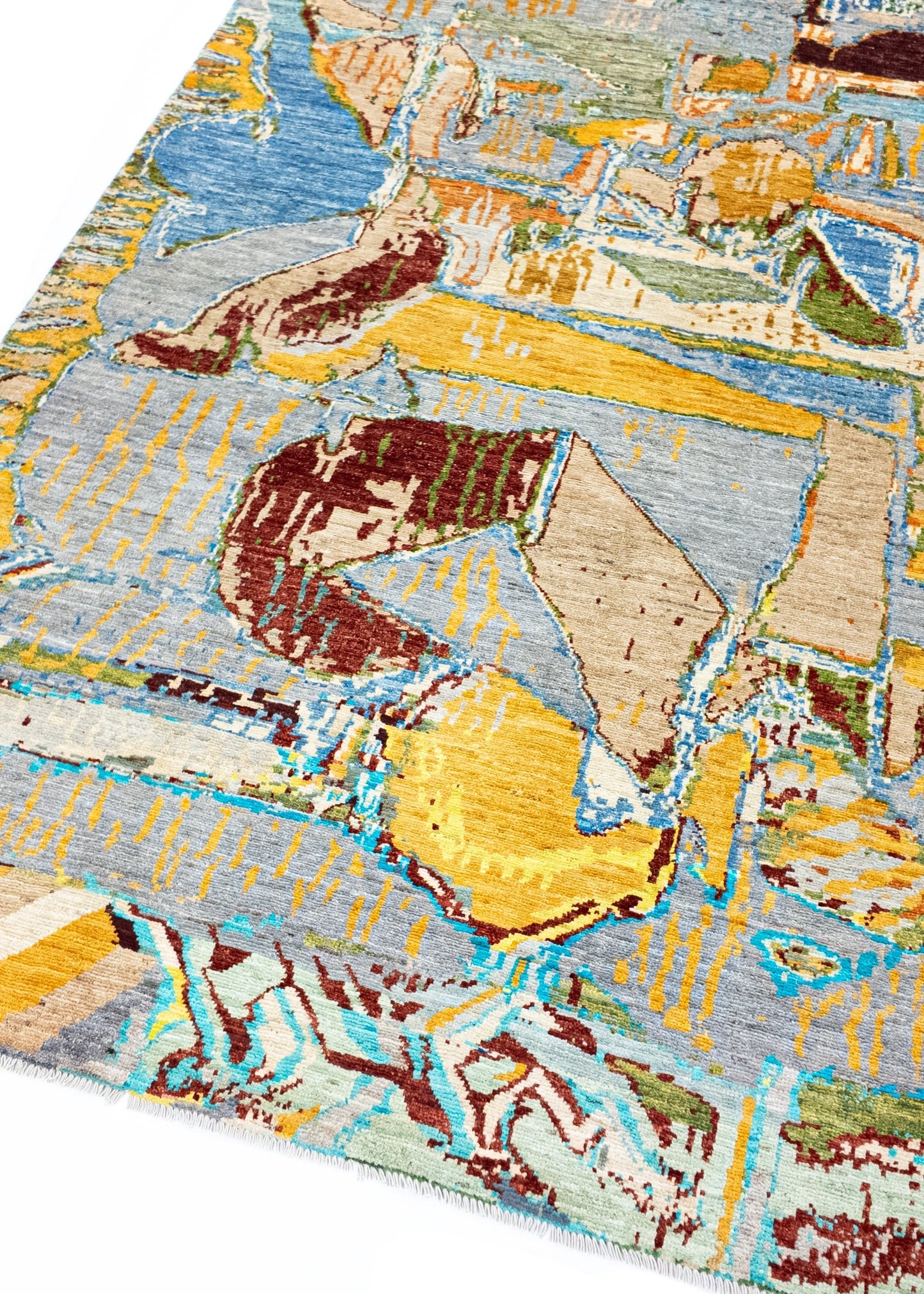 Unique Ziegler Art Deco Rug 18070 | Hand-knotted from Afghanistan (in stock)