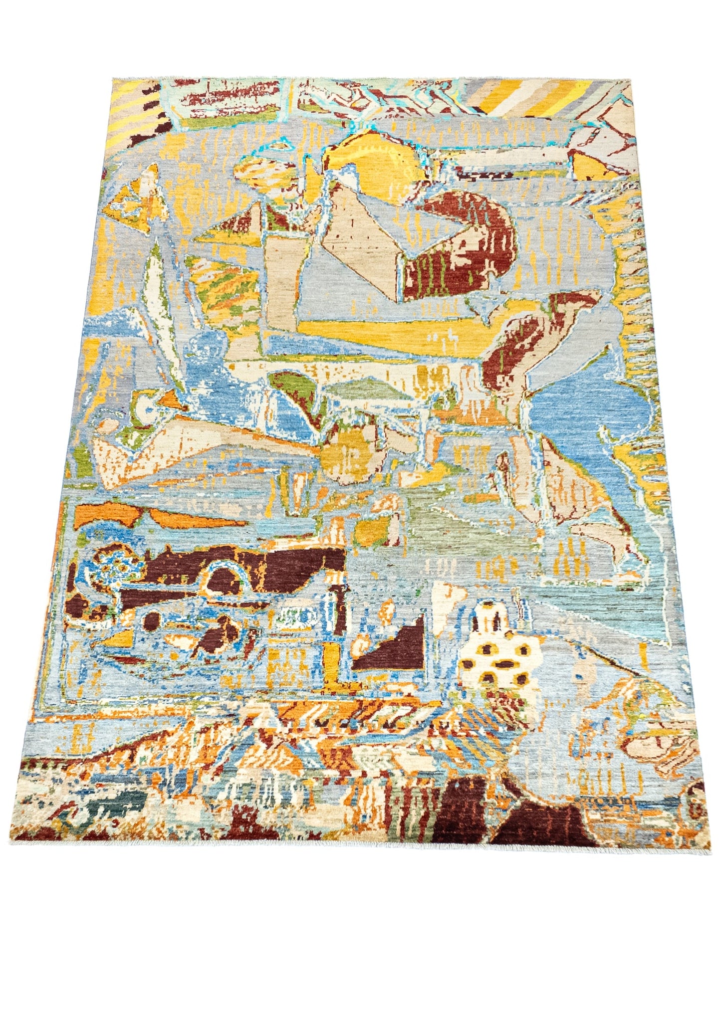 Unique Ziegler Art Deco Rug 18070 | Hand-knotted from Afghanistan (in stock)