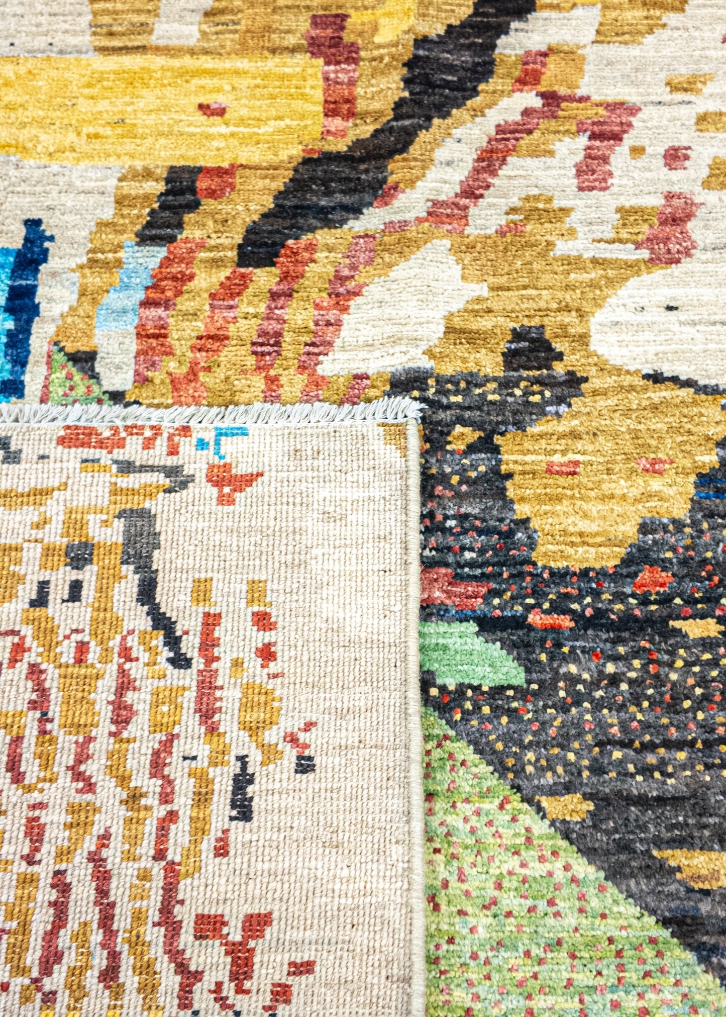 Unique Ziegler Art Deco Rug 10811 | Hand-knotted from Afghanistan (in stock)