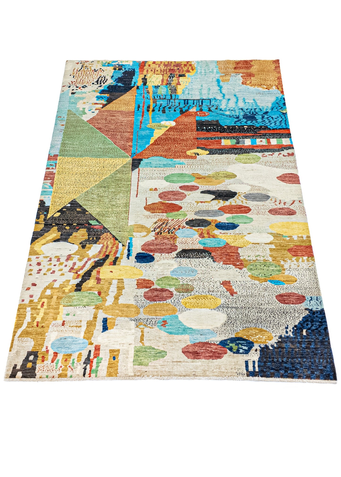 Unique Ziegler Art Deco Rug 10811 | Hand-knotted from Afghanistan (in stock)