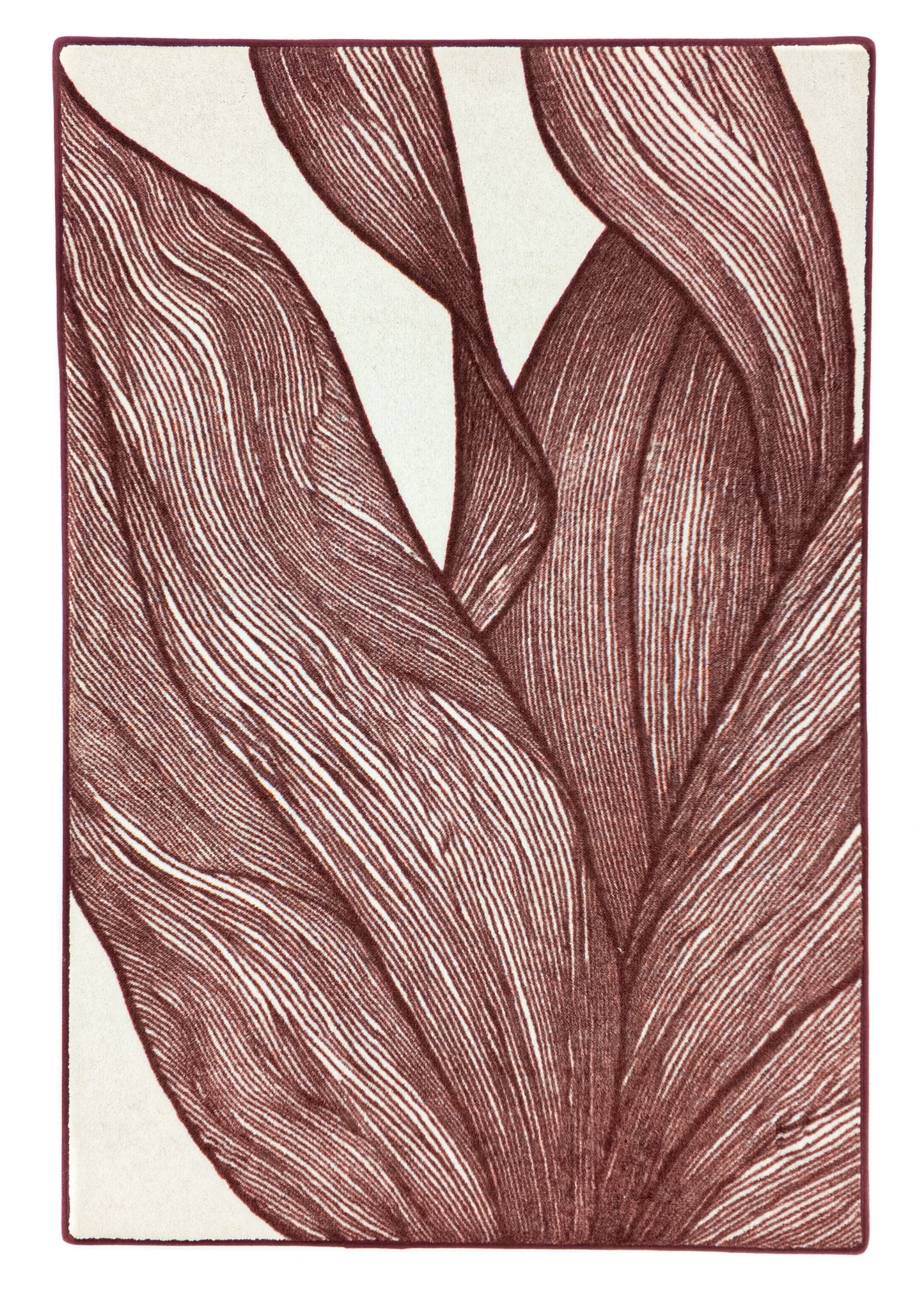 Rug MOMO rugs x NOŪRA studios - Botanical Beige/burgundy