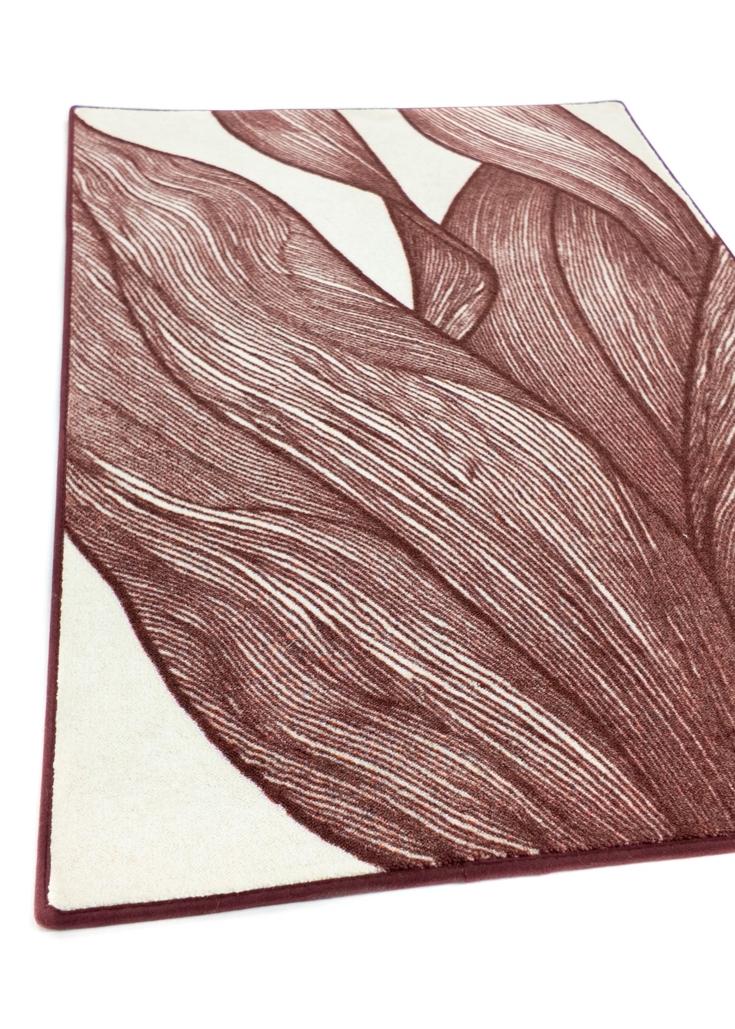 Rug MOMO rugs x NOŪRA studios - Botanical Beige/burgundy
