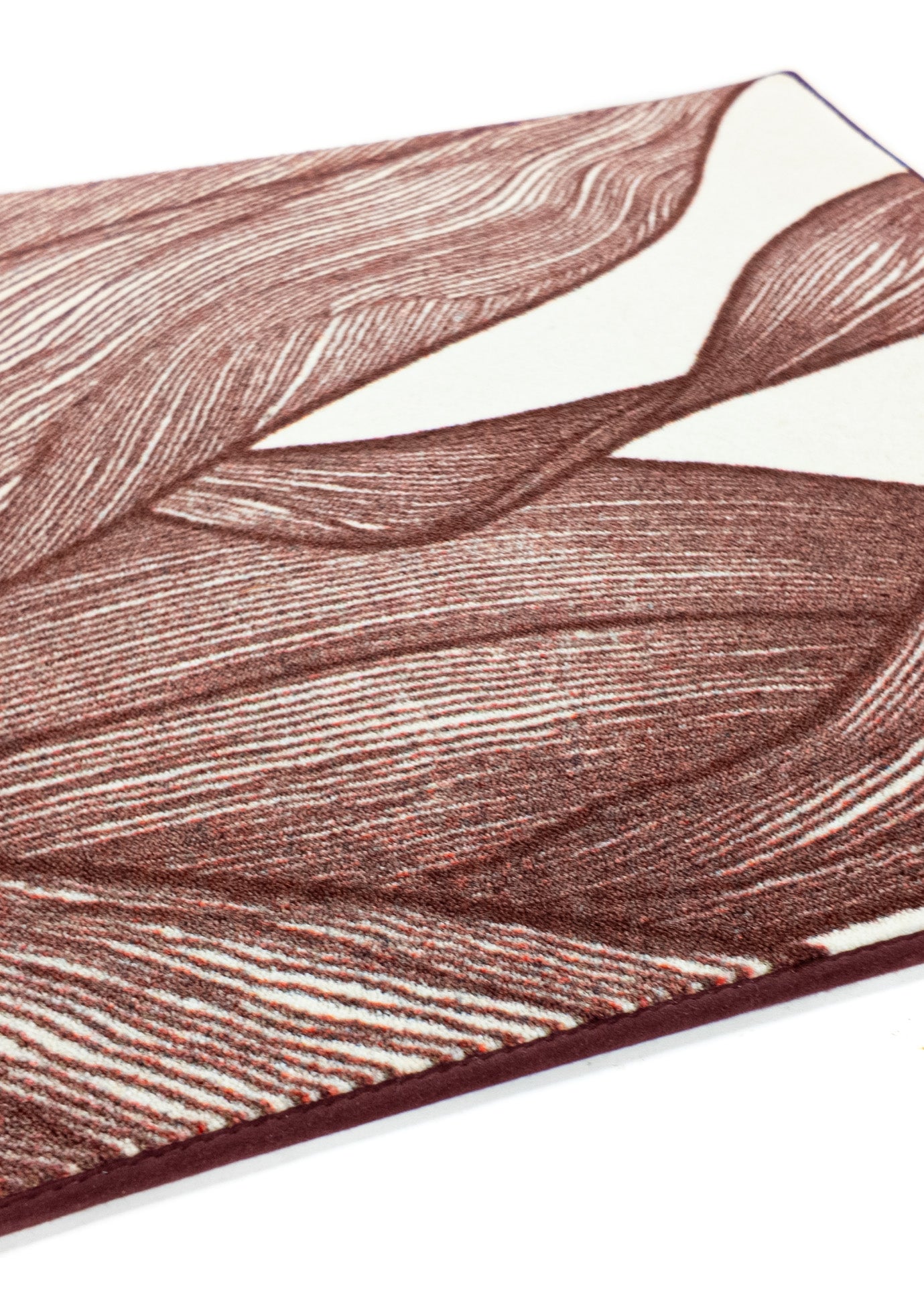 Rug MOMO rugs x NOŪRA studios - Botanical Beige/burgundy