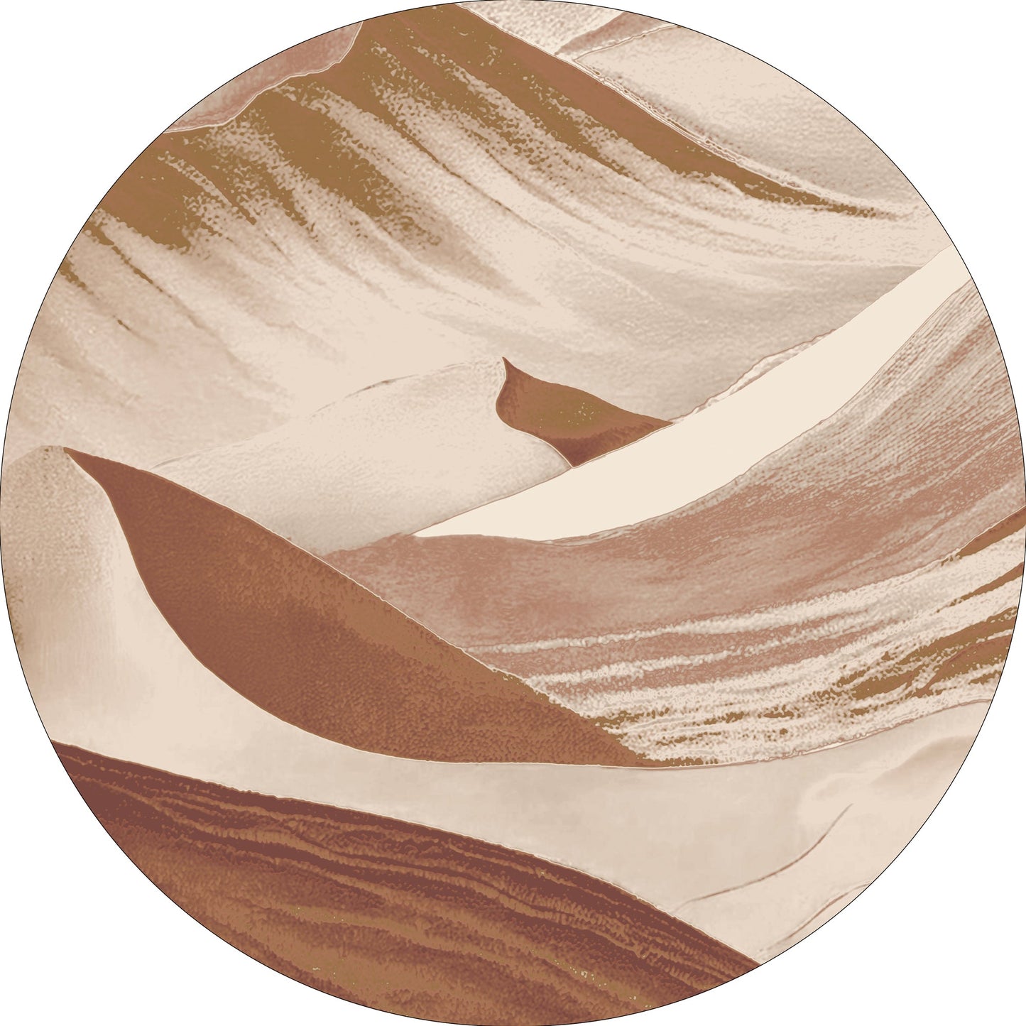 Rug MOMO rugs x NOŪRA studios - Dune Multicolour matt Round