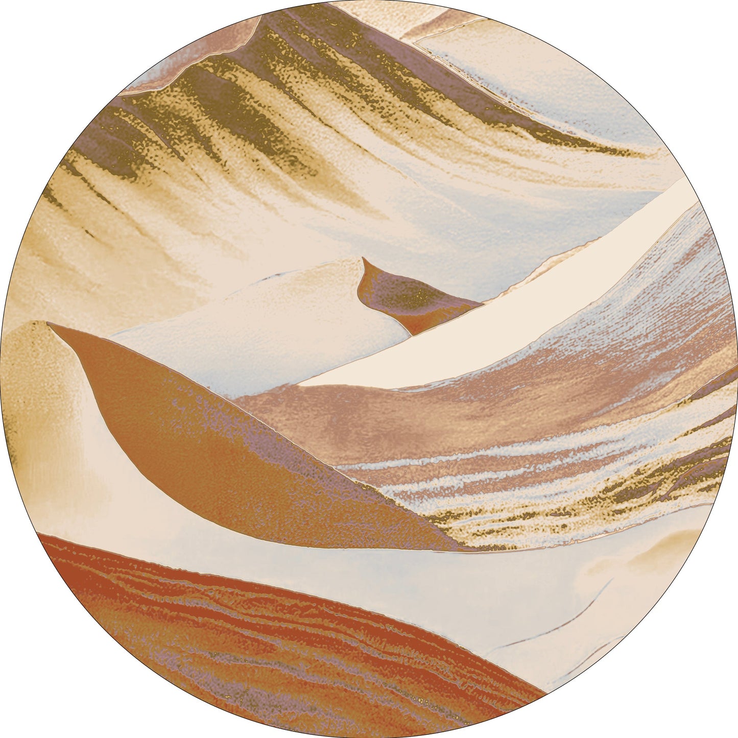 Rug MOMO rugs x NOŪRA studios - Dune Multicolour vibrant Round