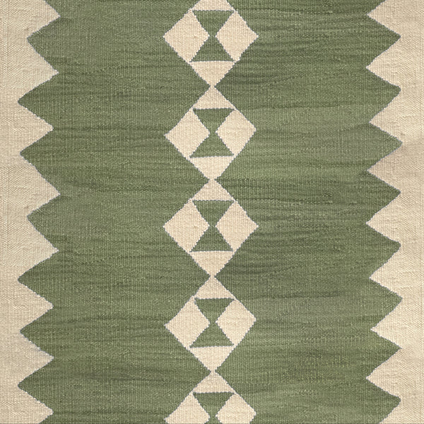 Stair runner Sophie Cooney Amulet Wool Eye Moss Green