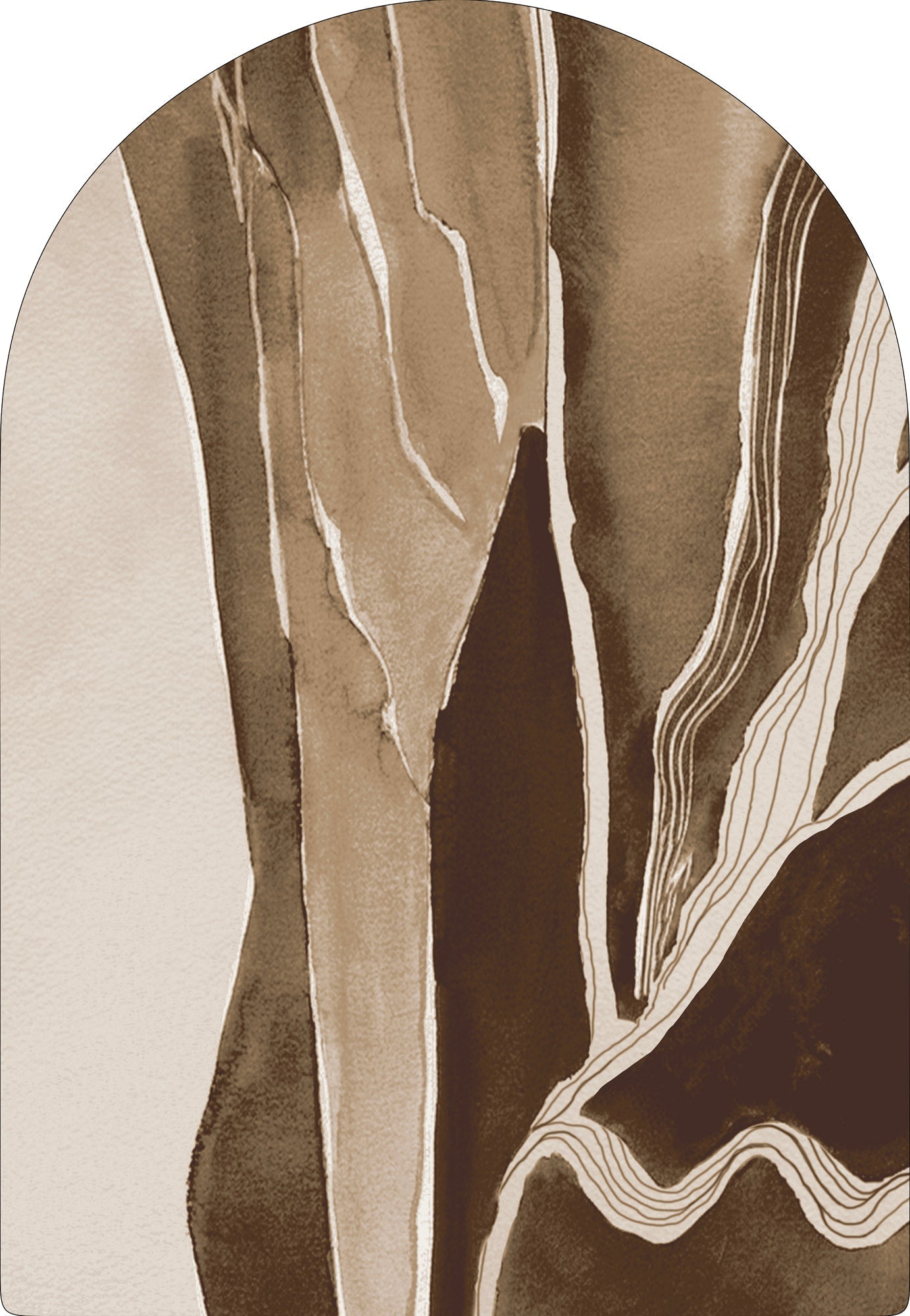 MOMO rugs x NOŪRA studios rug - Horizon Brown/ sand Arch