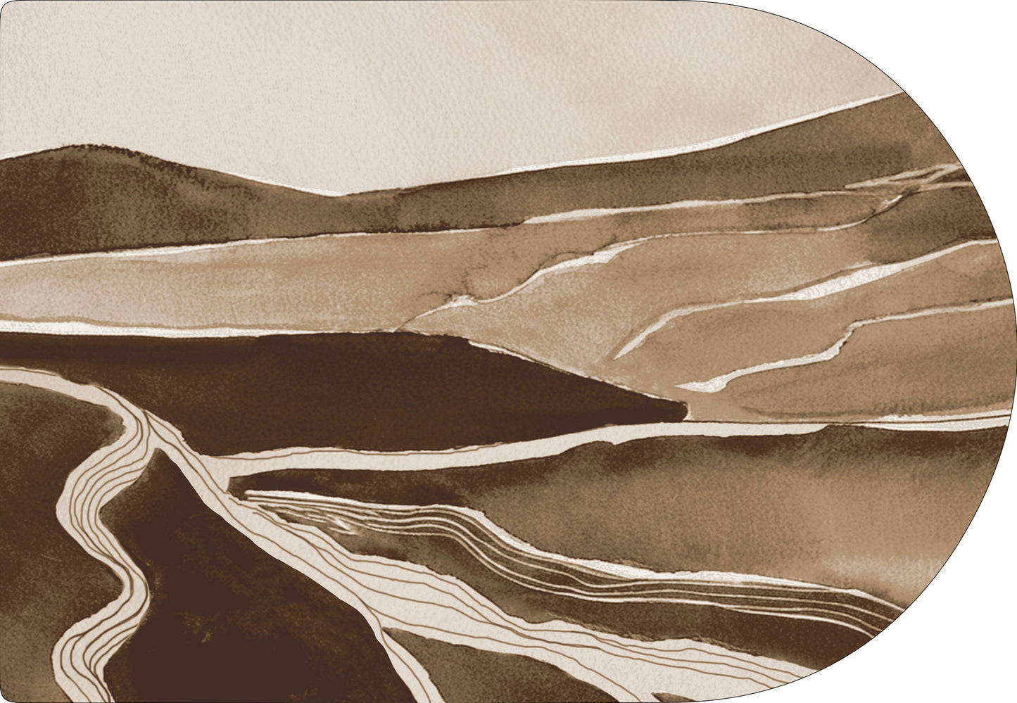 MOMO rugs x NOŪRA studios rug - Horizon Brown/ sand Arch