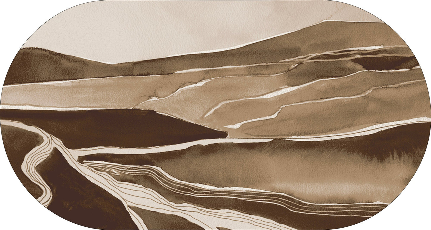 MOMO rugs x NOŪRA studios rug - Horizon Brown/ sand capsule