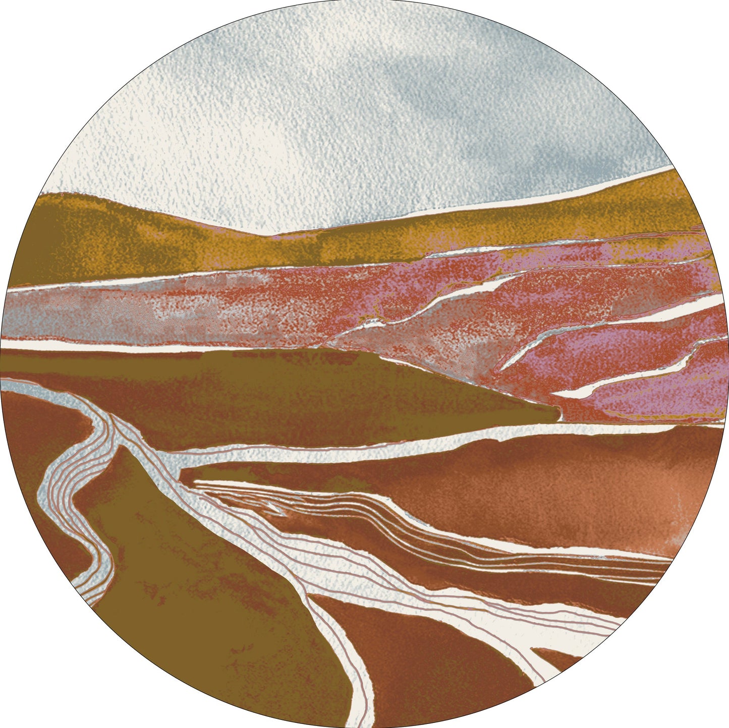 MOMO rugs x NOŪRA studios - Horizon Multicolour Vibrant Round rug