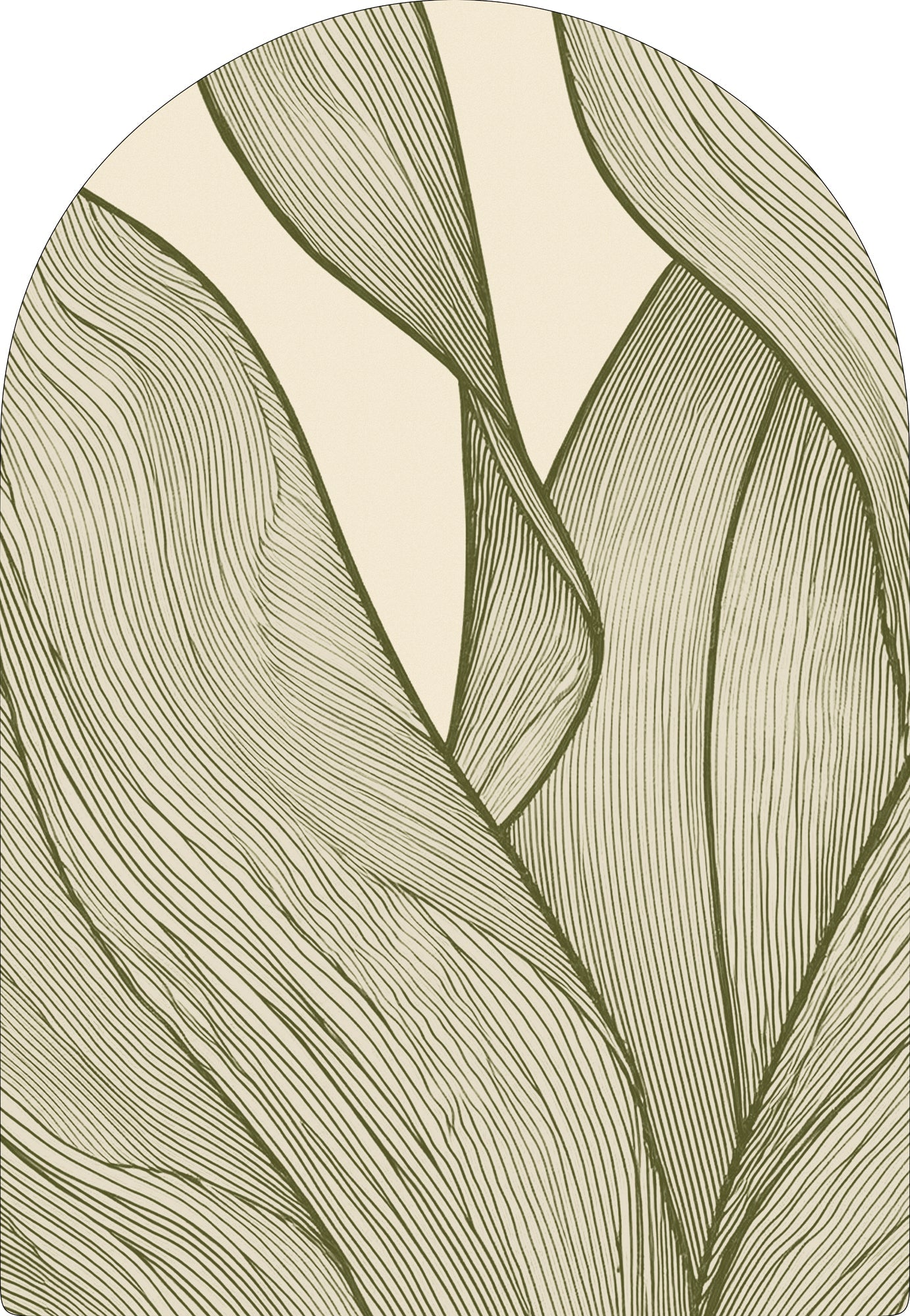 Rug MOMO rugs x NOŪRA studios - Botanical Beige/green Arch