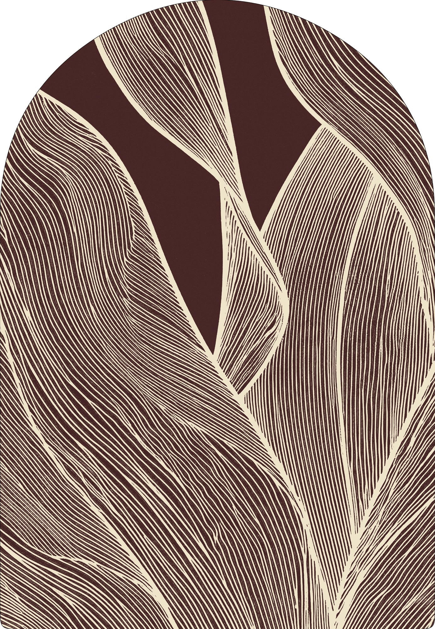 Rug MOMO rugs x NOŪRA studios - Botanical Bordeaux/beige Arch