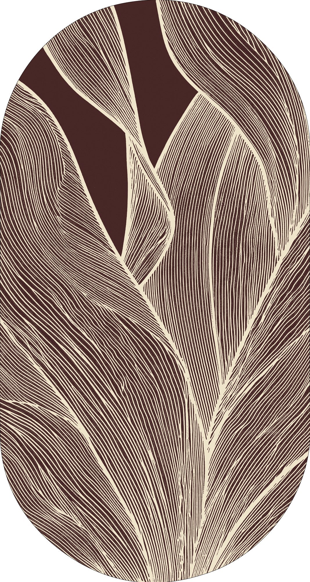 Rug MOMO rugs x NOŪRA studios - Botanical Bordeaux/beige capsule