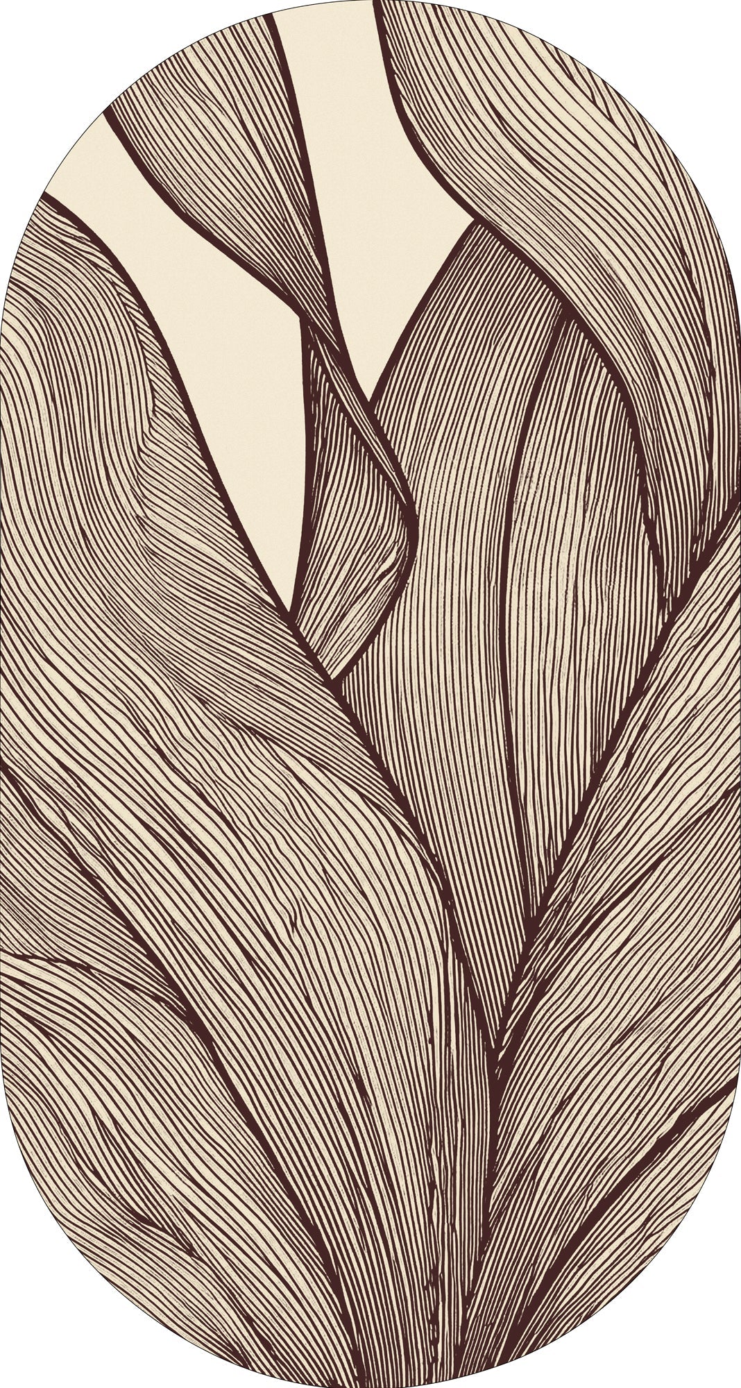 Rug MOMO rugs x NOŪRA studios - Botanical Beige/ bordeaux capsule
