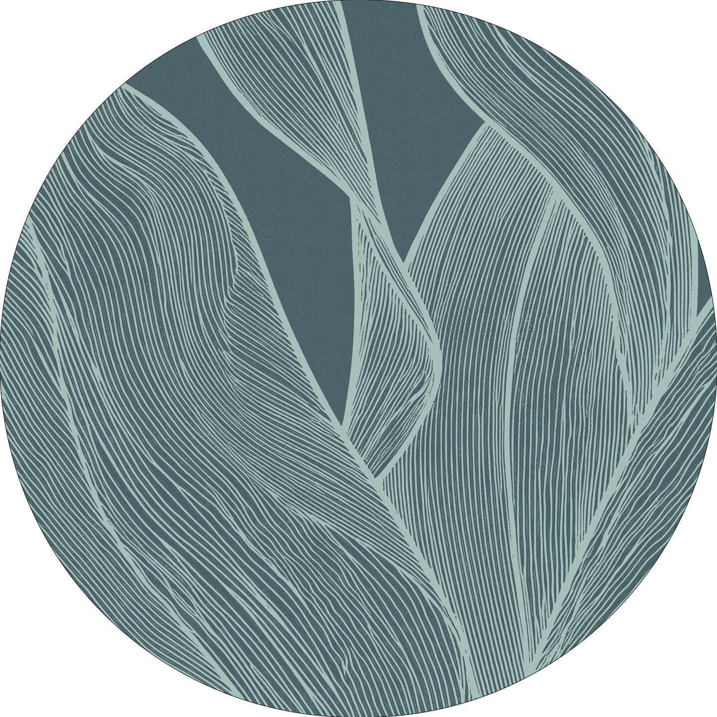 Rug MOMO rugs x NOŪRA studios - Botanical Aqua Rond