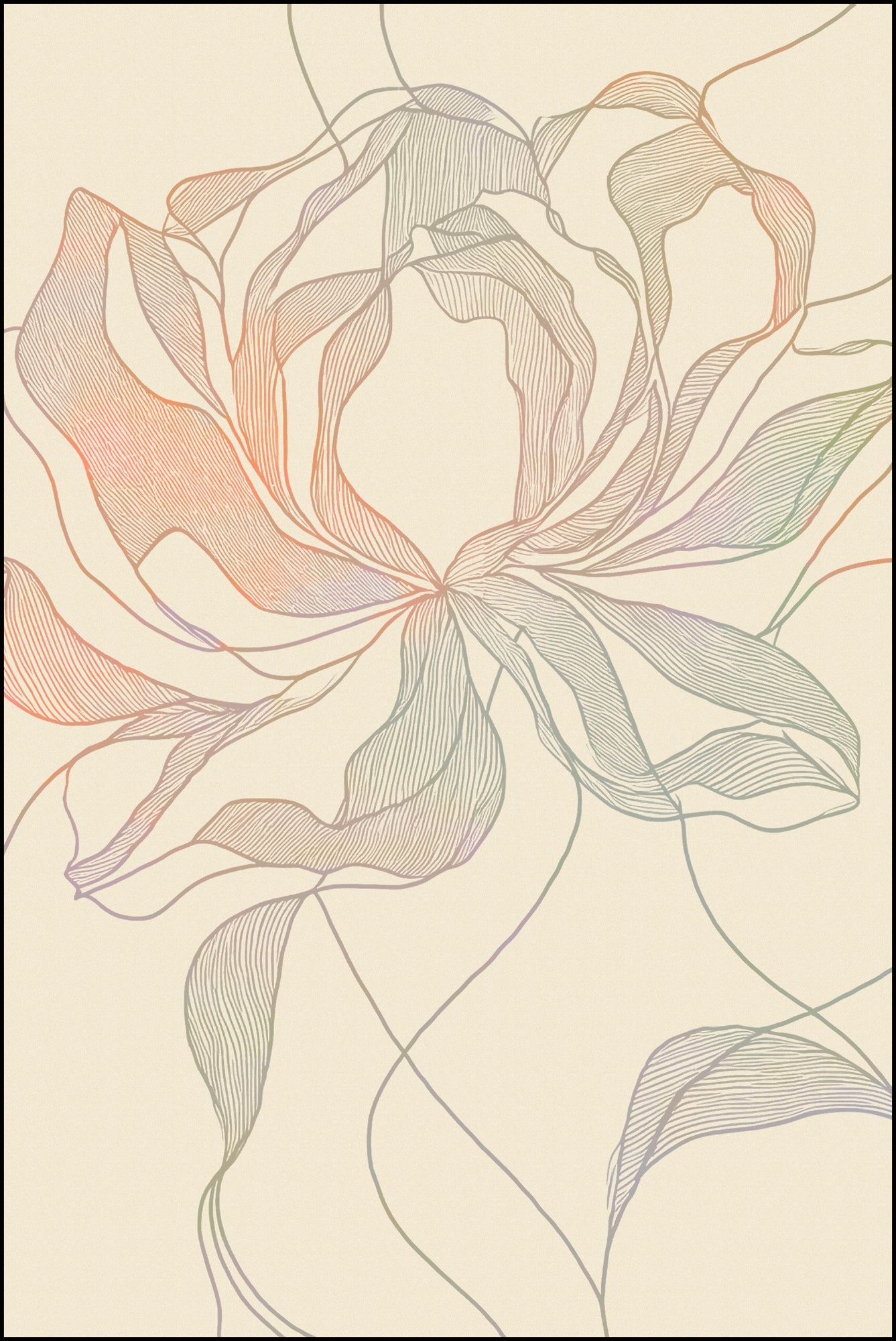 Rug MOMO rugs x NOŪRA studios - Bloom Beige/ multicolour