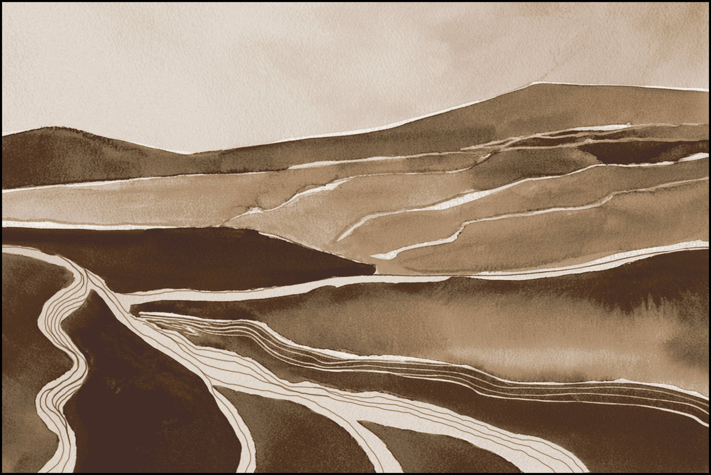 MOMO rugs x NOŪRA studios rug - Horizon Brown/ sand