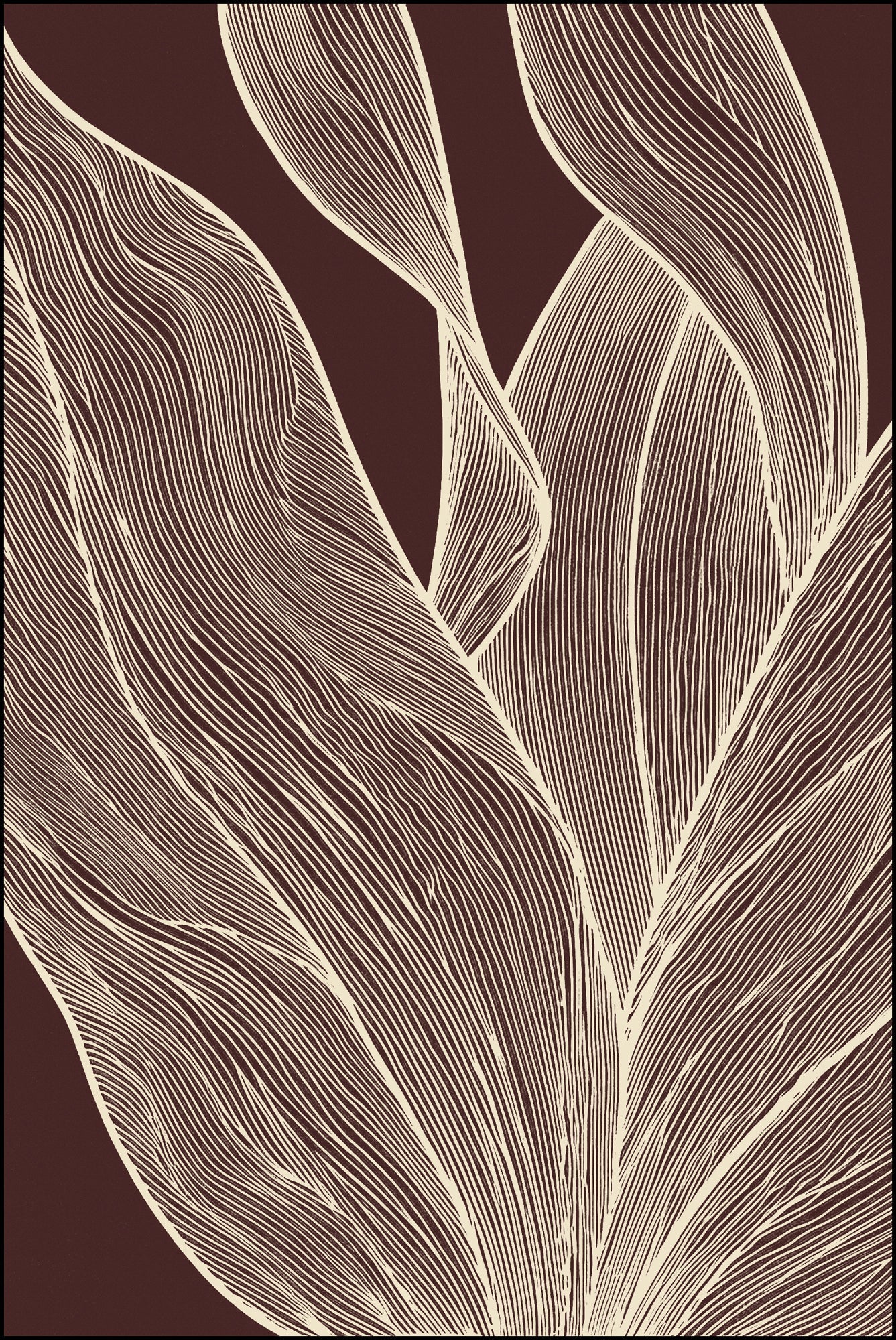 Rug MOMO rugs x NOŪRA studios - Botanical Bordeaux/beige