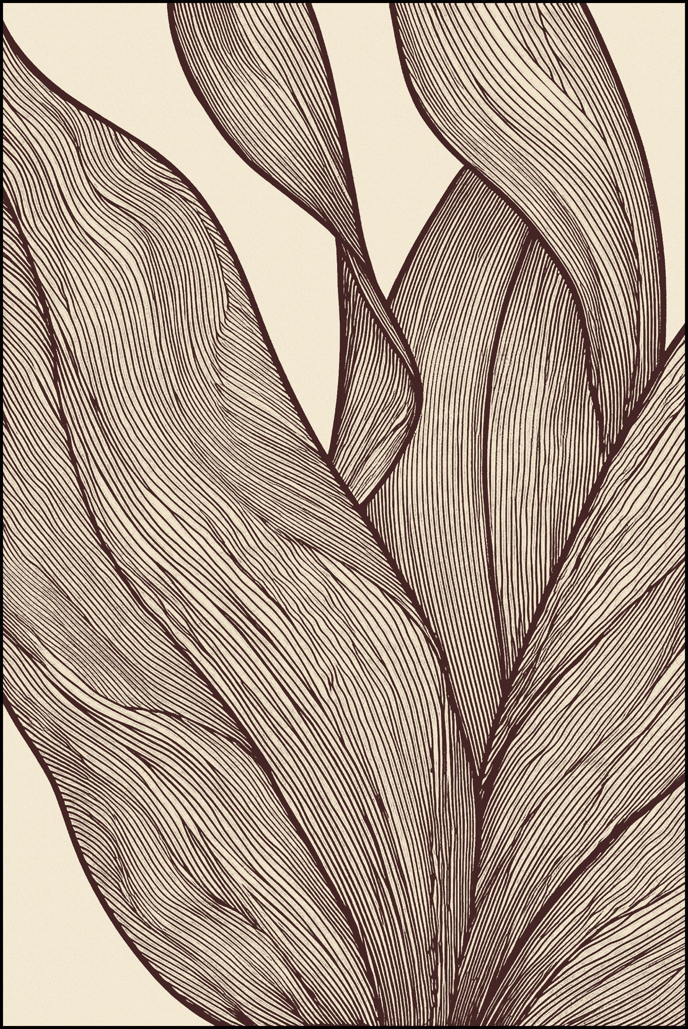 Rug MOMO rugs x NOŪRA studios - Botanical Beige/burgundy