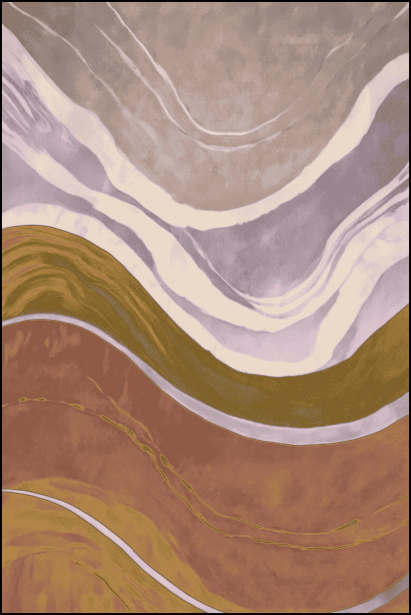 MOMO rugs x NOŪRA studios - Waves Multicolour matt carpet