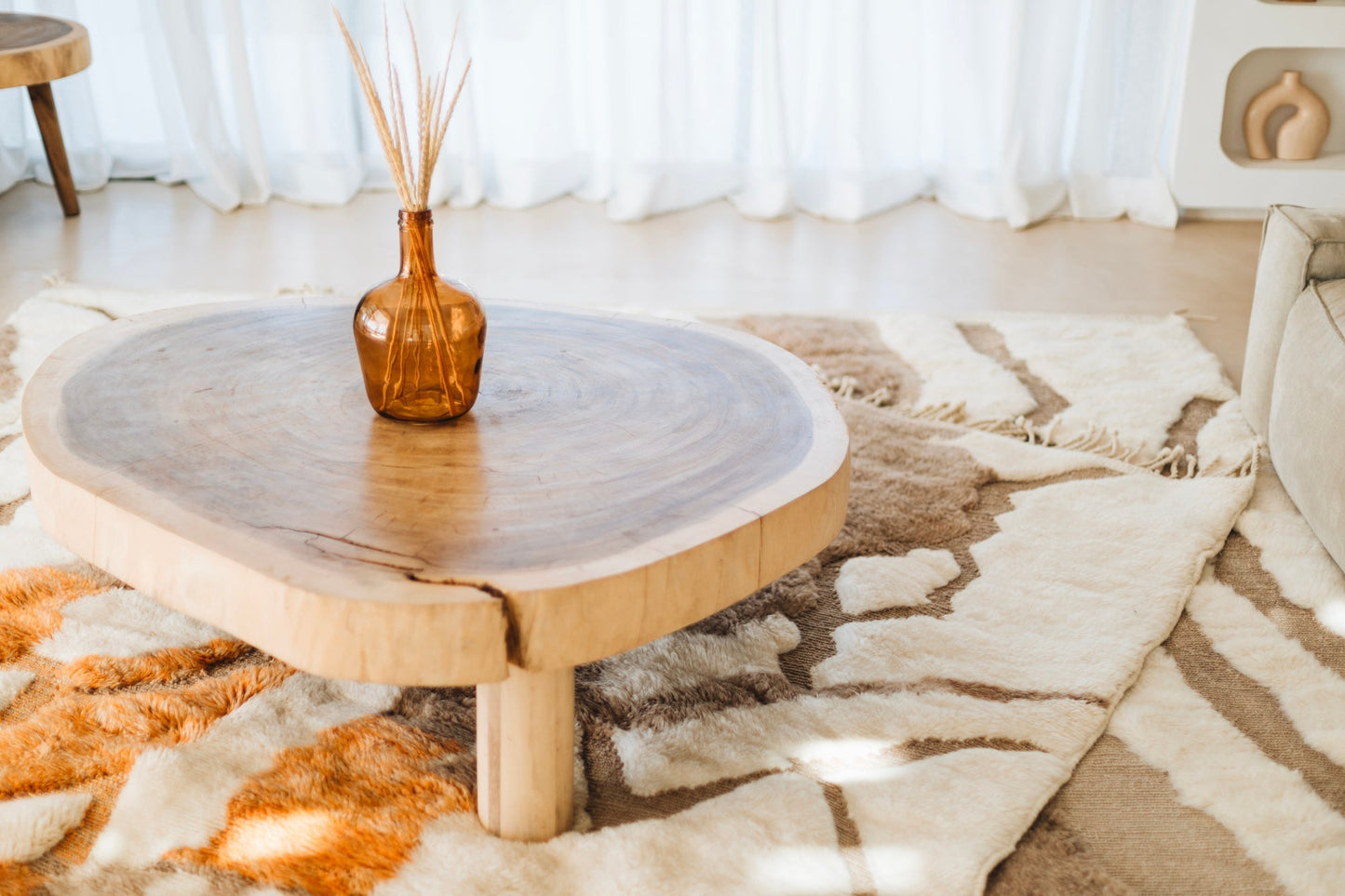 Vloerkleed MOMO Rugs Design Berber Mrirt Inlaid Lines Mel 006 Vloerkledenwinkel