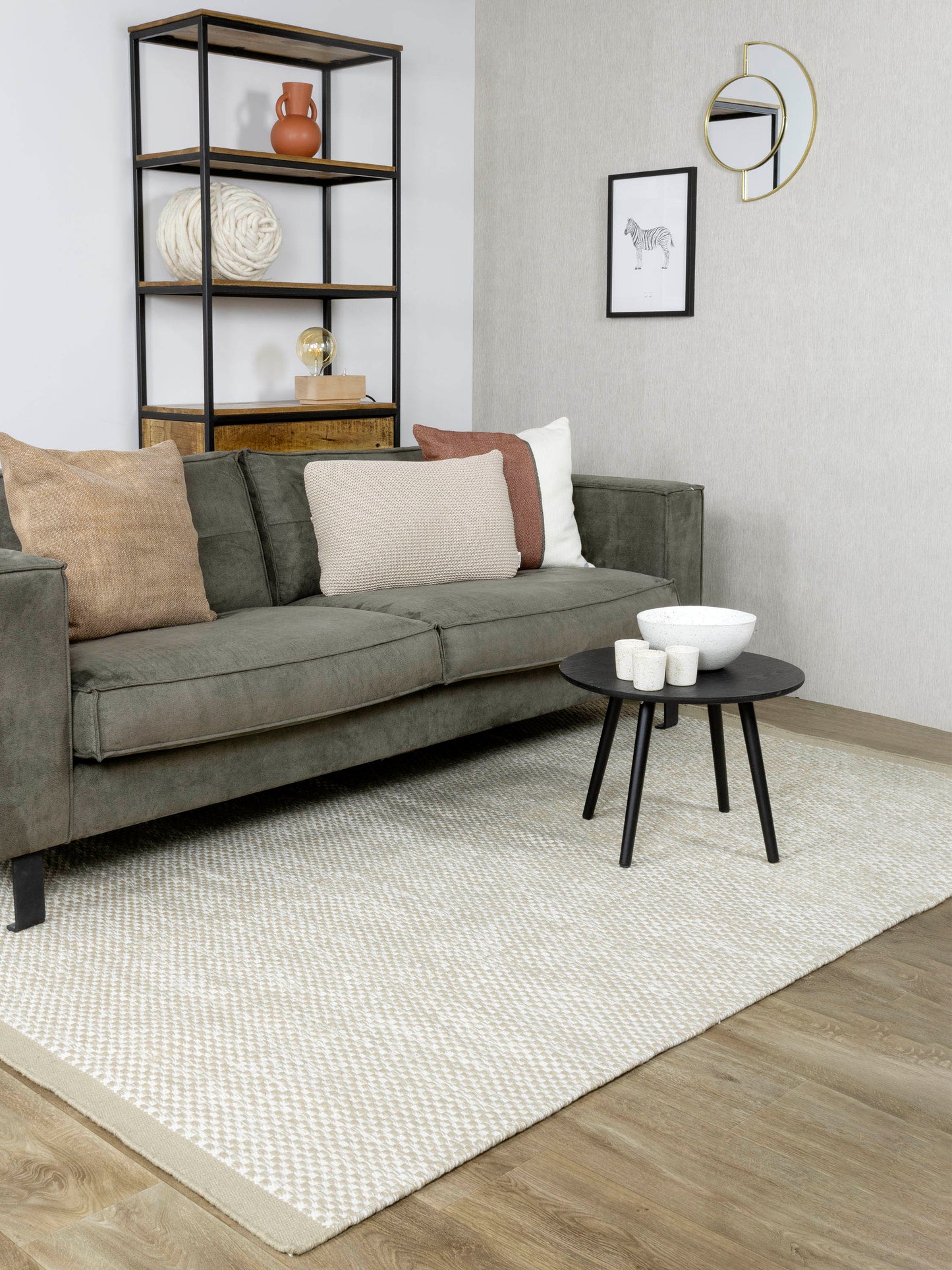 Vloerkleed MOMO Rugs Vaasa Camel White Vloerkledenwinkel